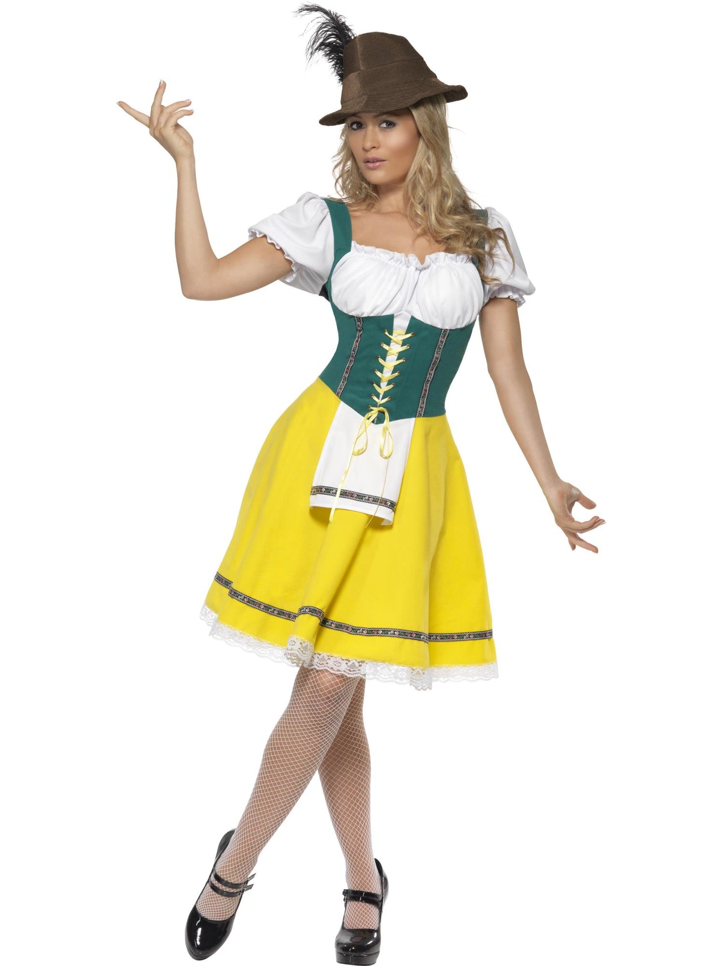 Disfraz de Fiesta de la cerveza, mujer, vestido con delantal unido