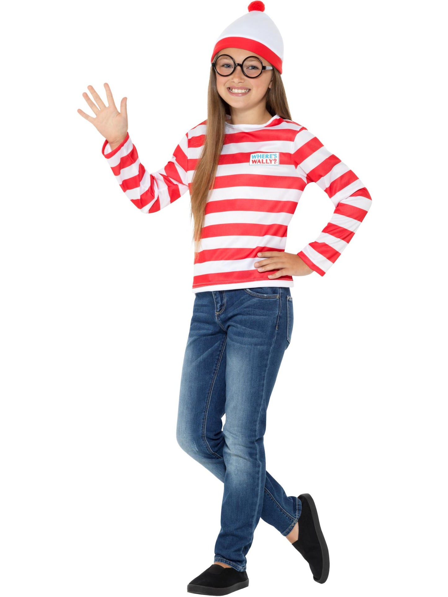 ¿Dónde está Wally? Kit instantáneo, Rojo y blanco, con gorra, sombrero y gafas