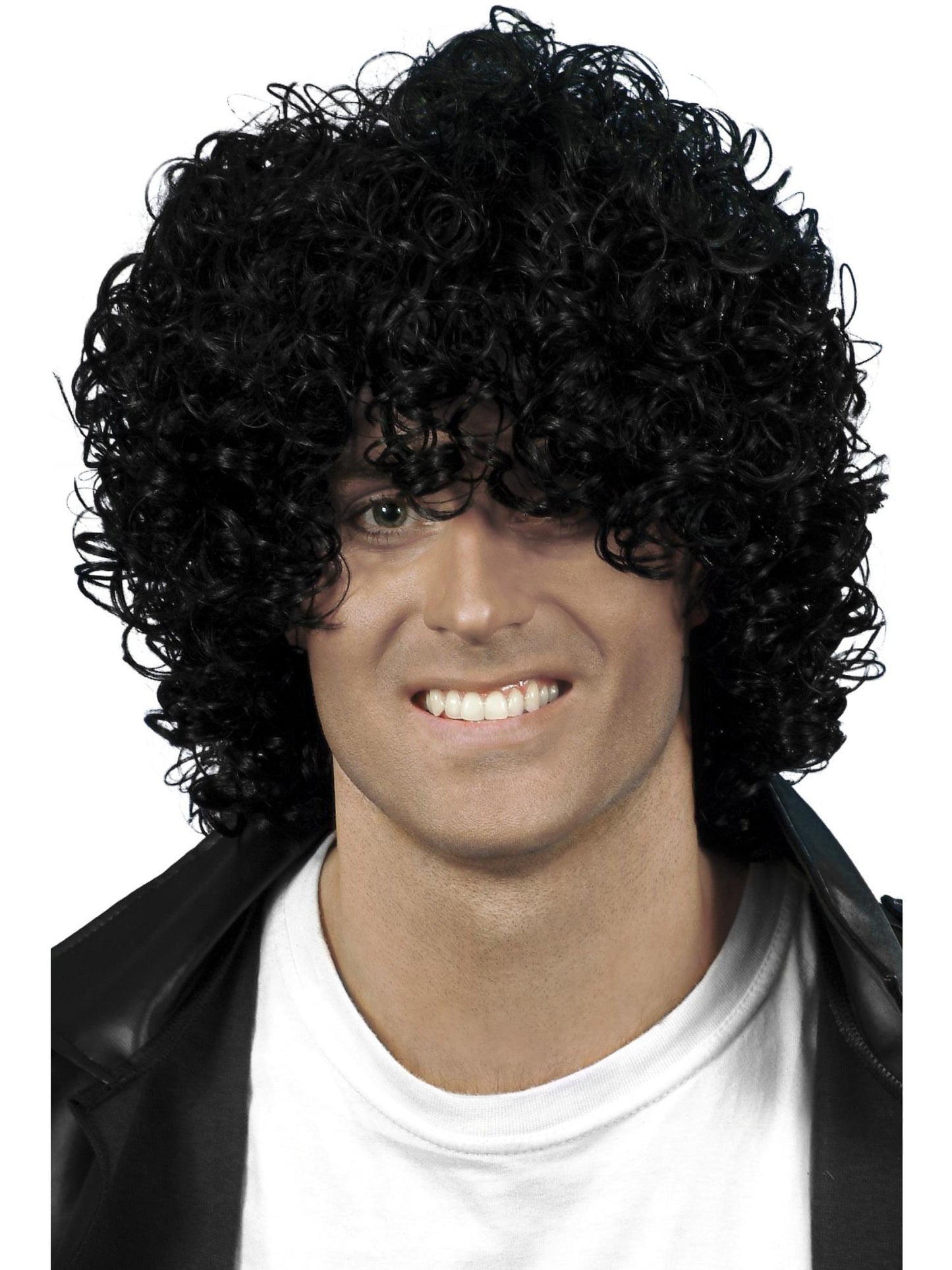 Peluca afro look mojado, negro, rizada
