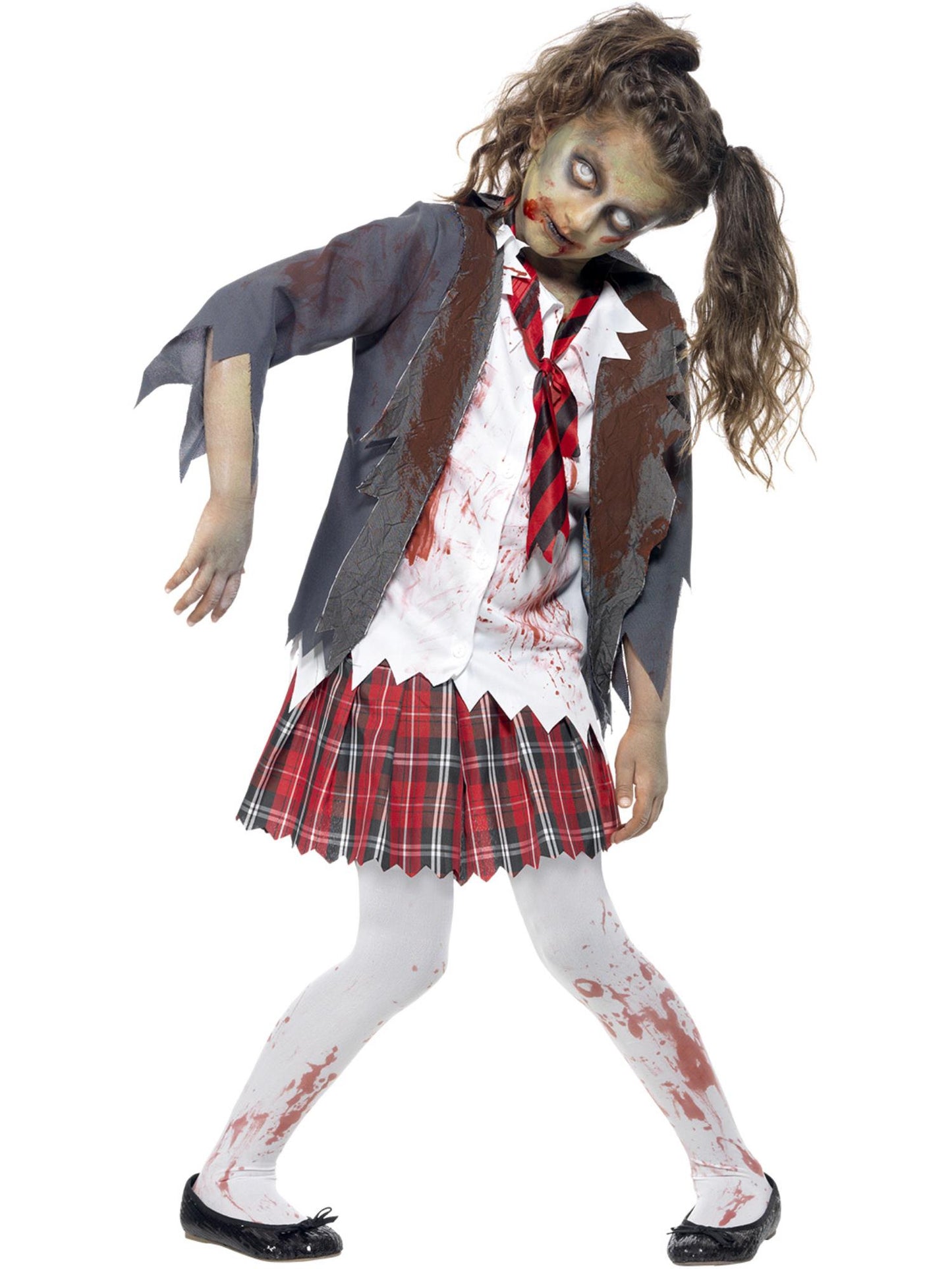Zombie School Girl Costume, Grey Wholesale