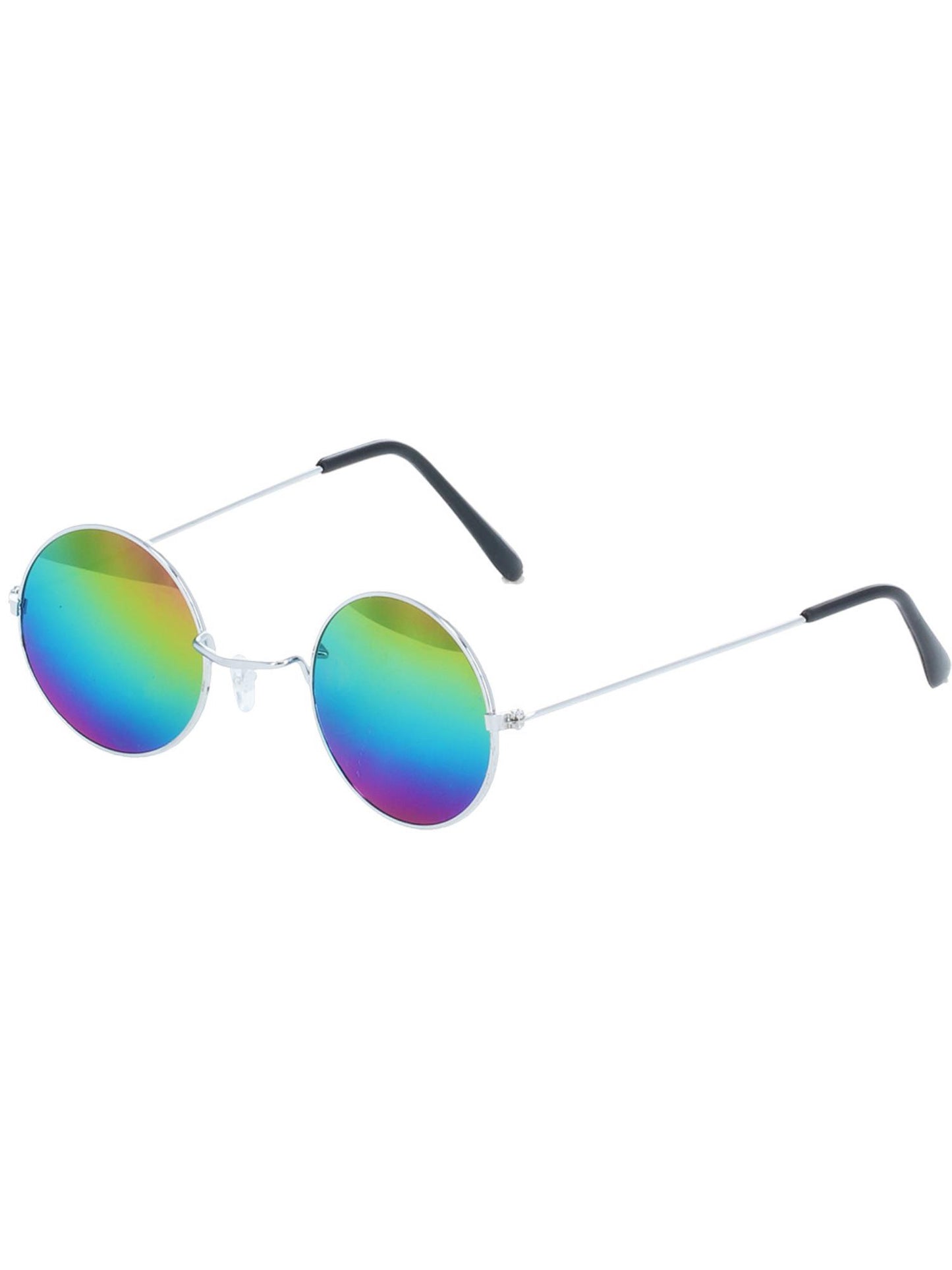 Lunettes hippie effet miroir, vert