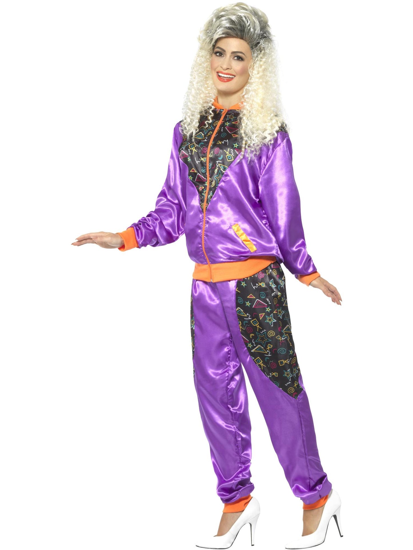 Retro Shell Suit Costume, Ladies, Purple Wholesale
