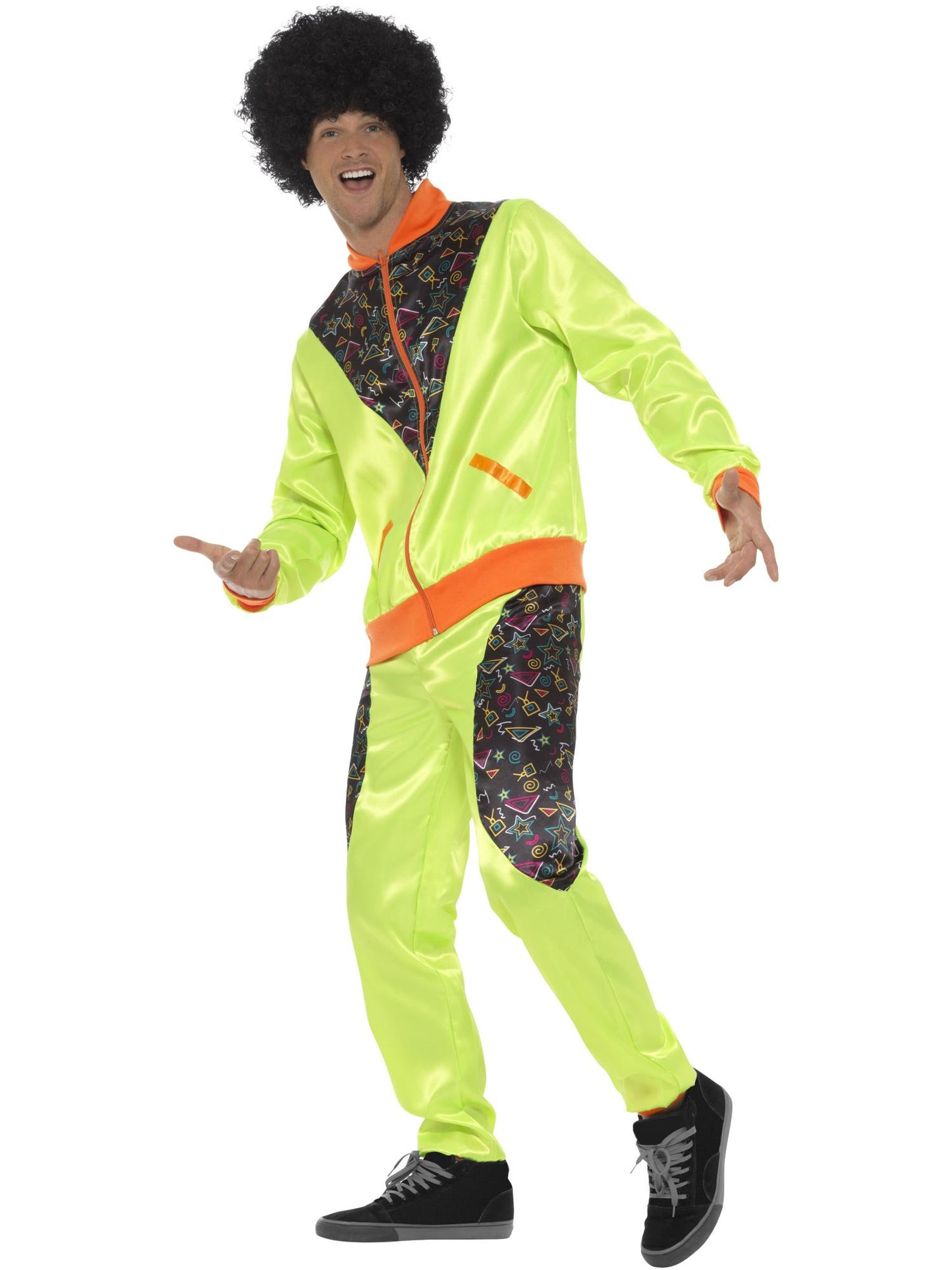 Retro Shell Suit Costume, Mens, Neon Green Wholesale