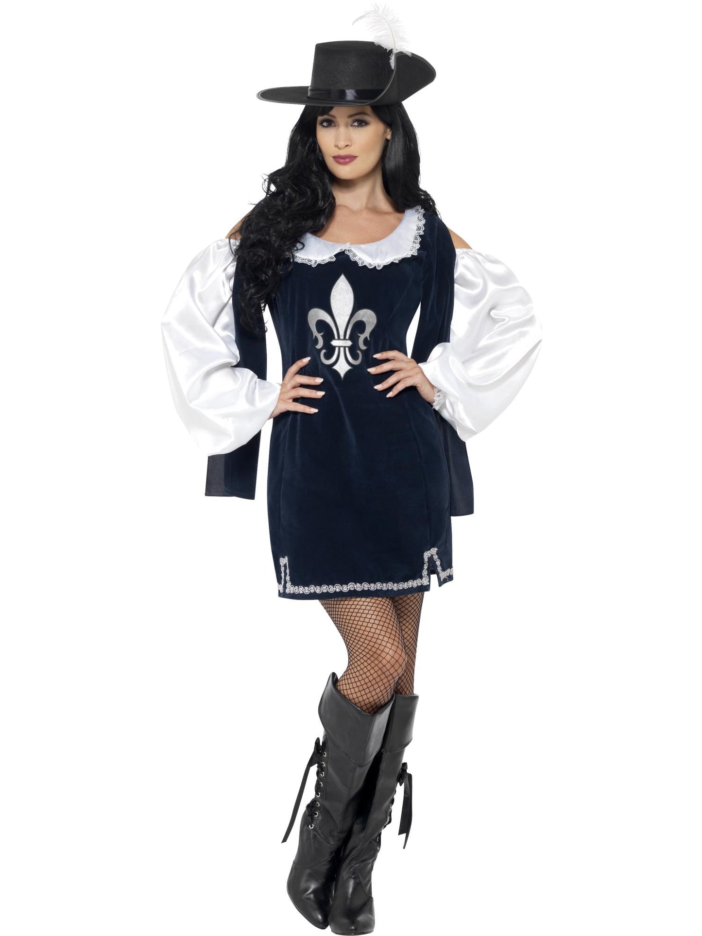 Musketeer Female Costume, Navy Wholesale