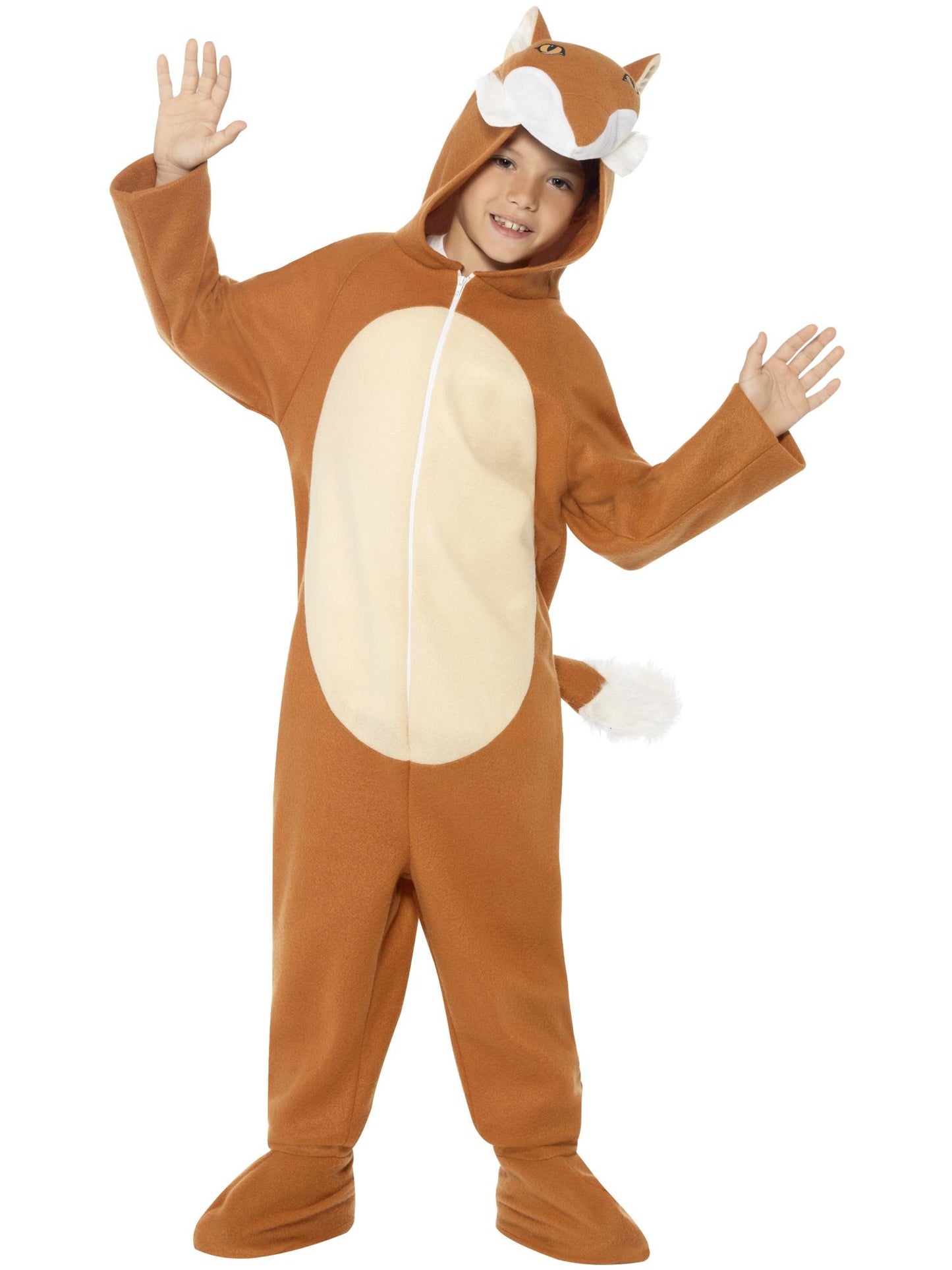Costume de Renard, Orange, Tout en un avec Capuchon et Queue