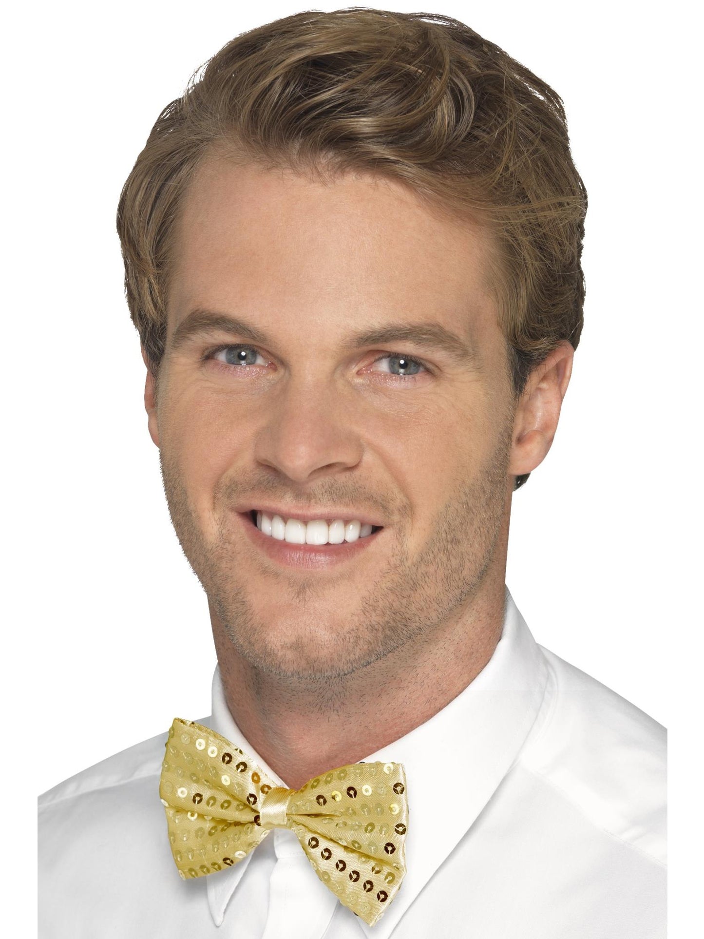 Sequin Bow Tie, Gold Wholesale