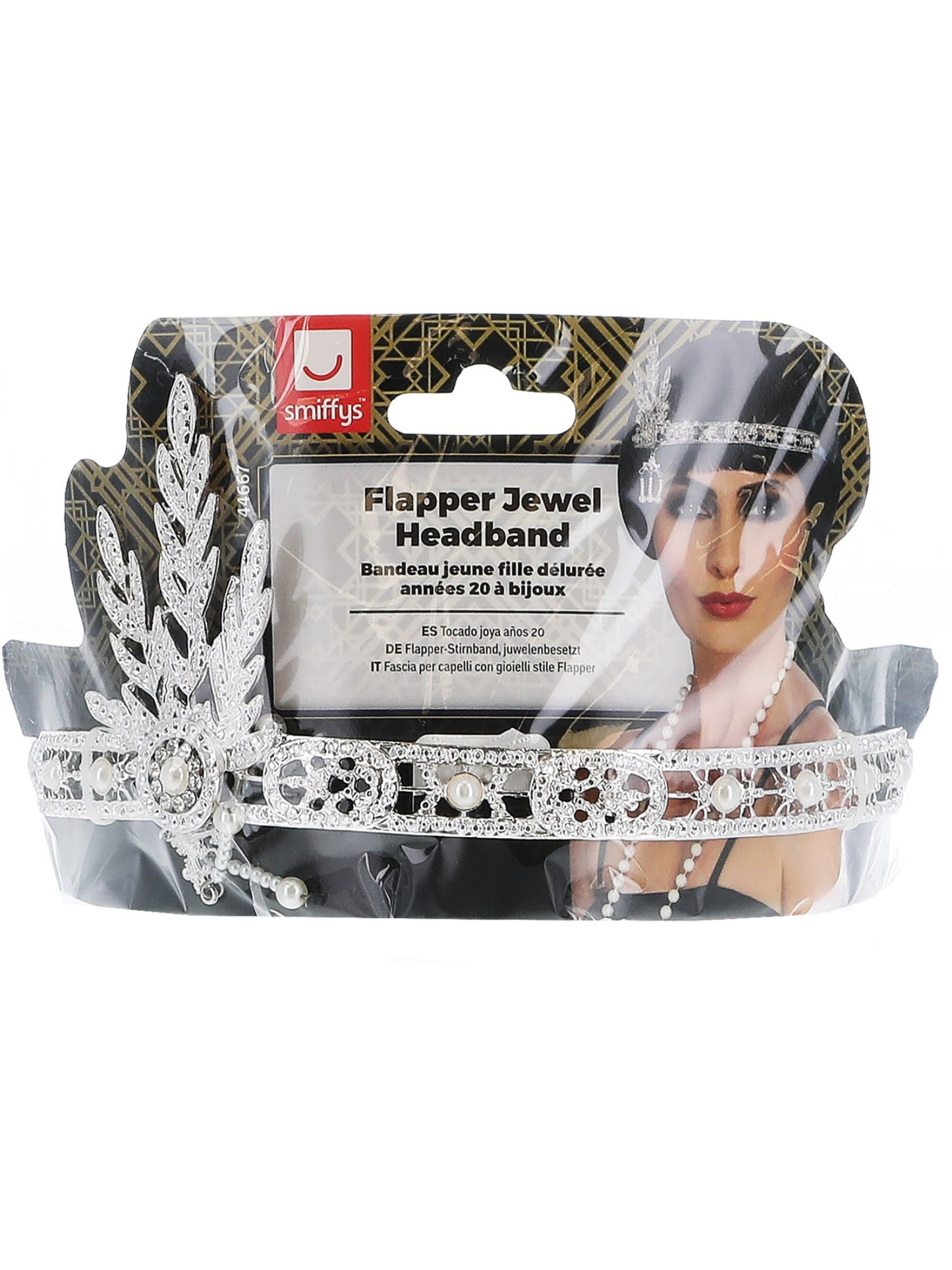 Flapper Headband, Silver Wholesale