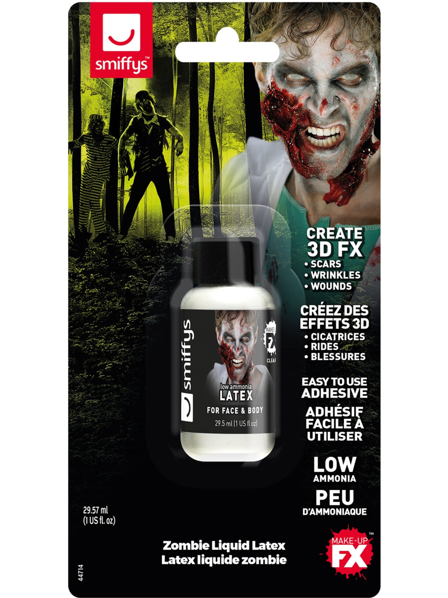 Smiffys Make-Up FX, Zombie Liquid Latex, Clear Wholesale