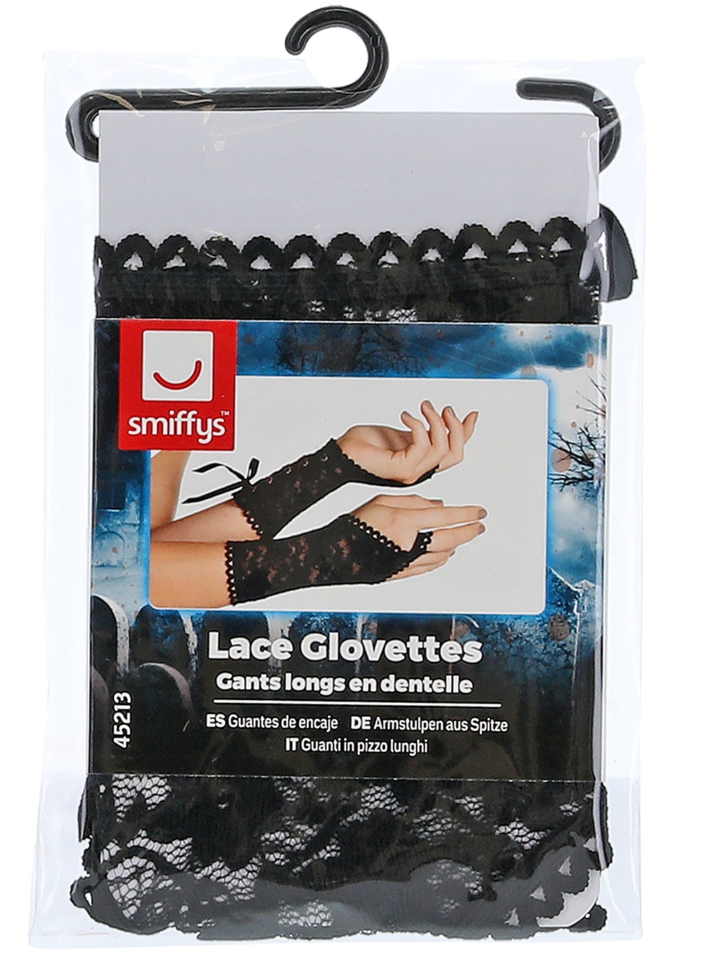 Lace Glovettes, Black Wholesale