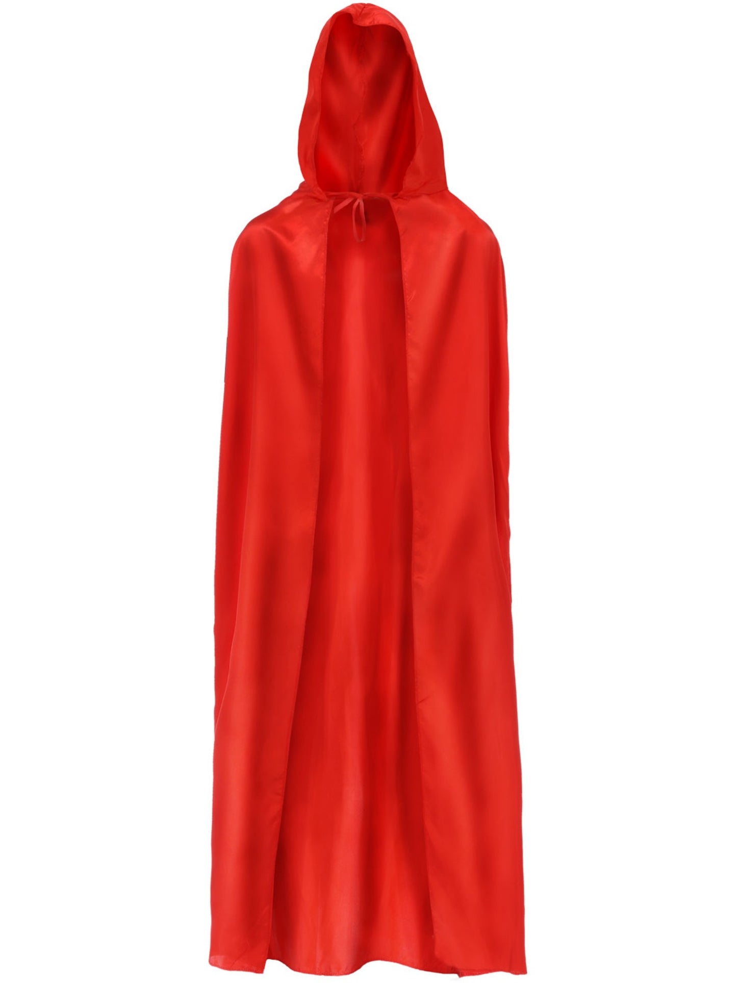 Cape à capuche, Rouge, Satin