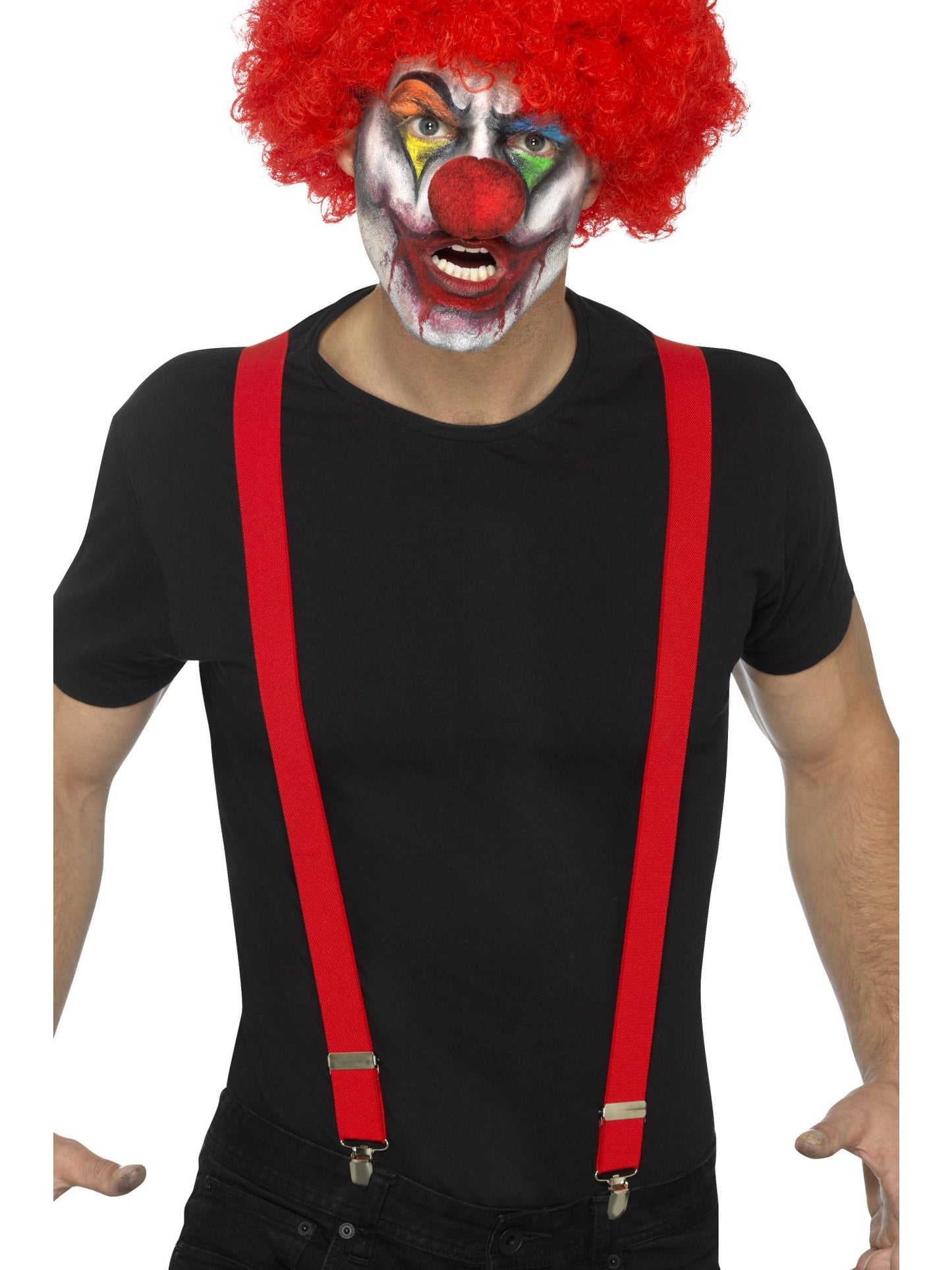 Bretelles de clown, rouges