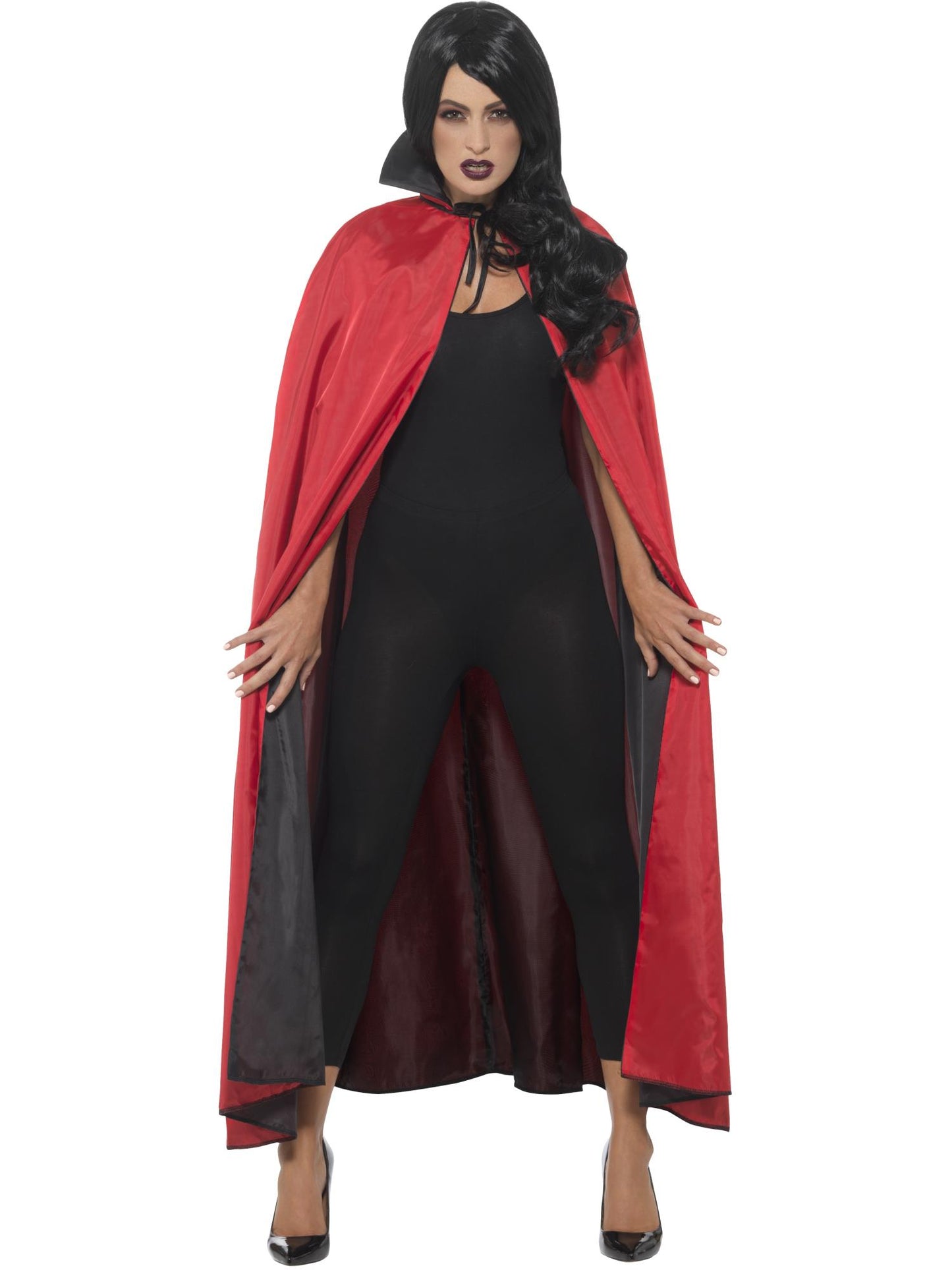 Reversible Vampire Cape, Black & Red Wholesale