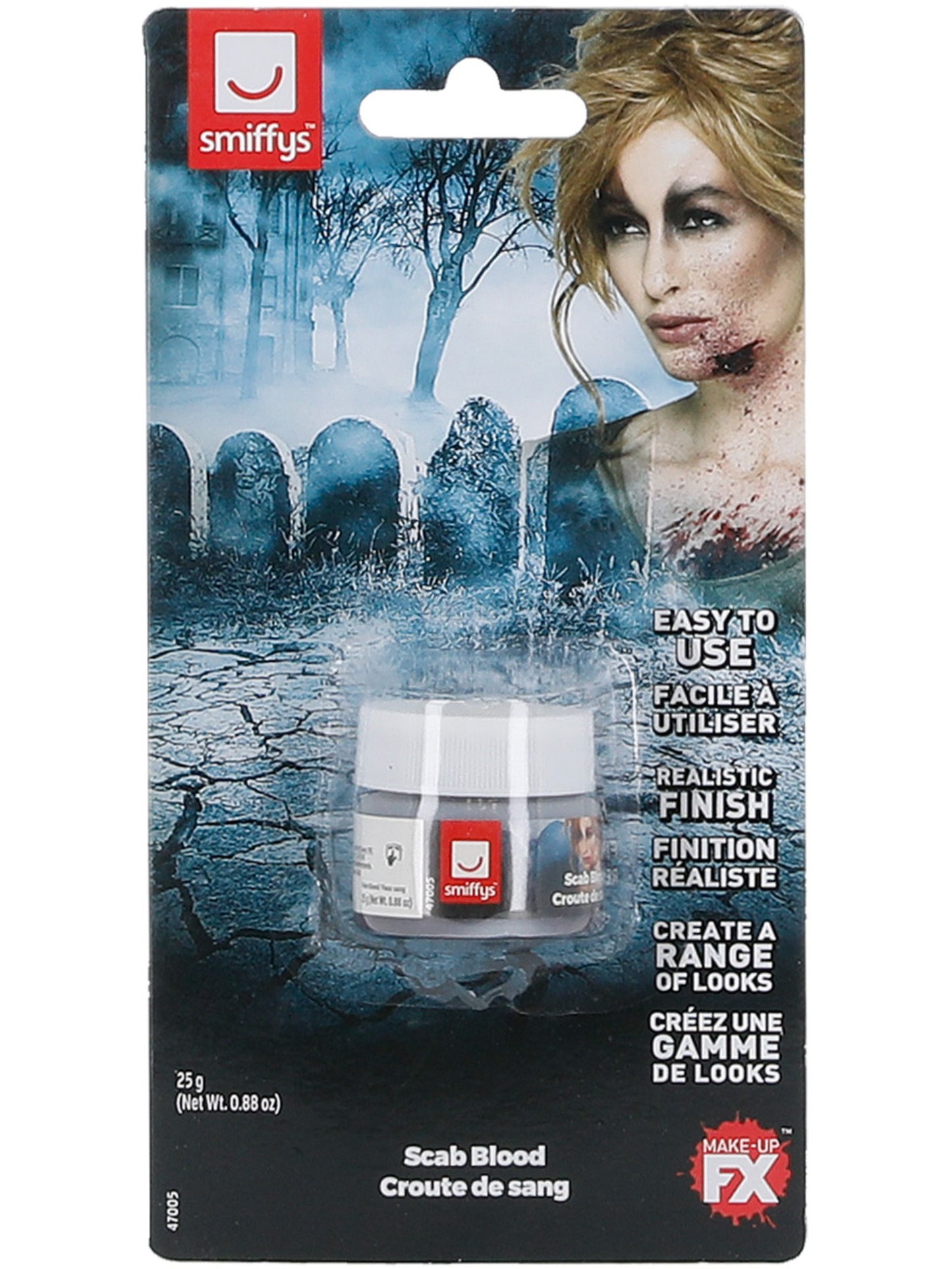 Sangre coagulante, Rojo oscuro, Se seca de forma realista, 25 g
