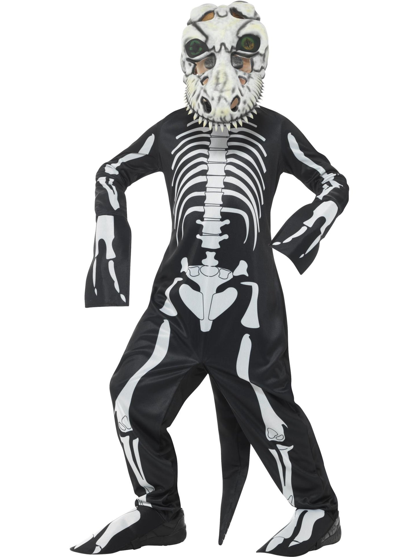 Deluxe T-Rex Skeleton Costume, Bodysuit, Black Wholesale