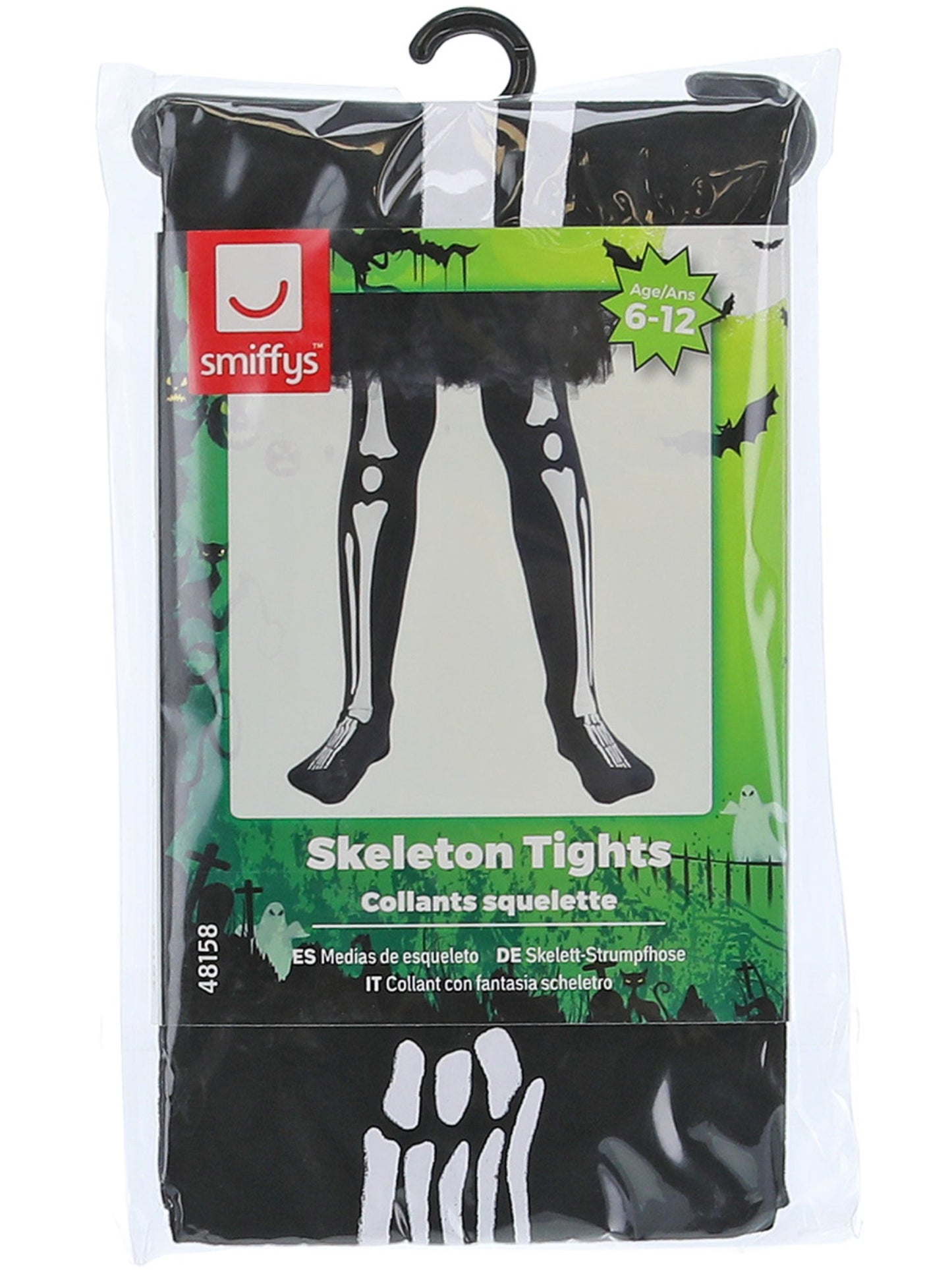 Skeleton Tights, Child, Black Wholesale