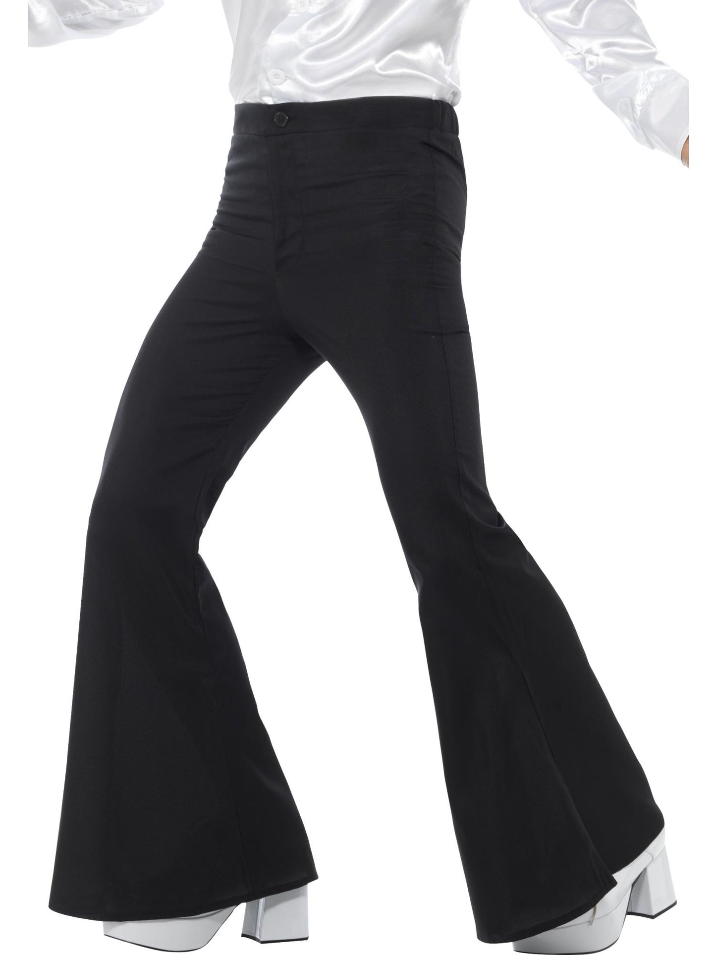 Flared Trousers, Mens, Black Wholesale