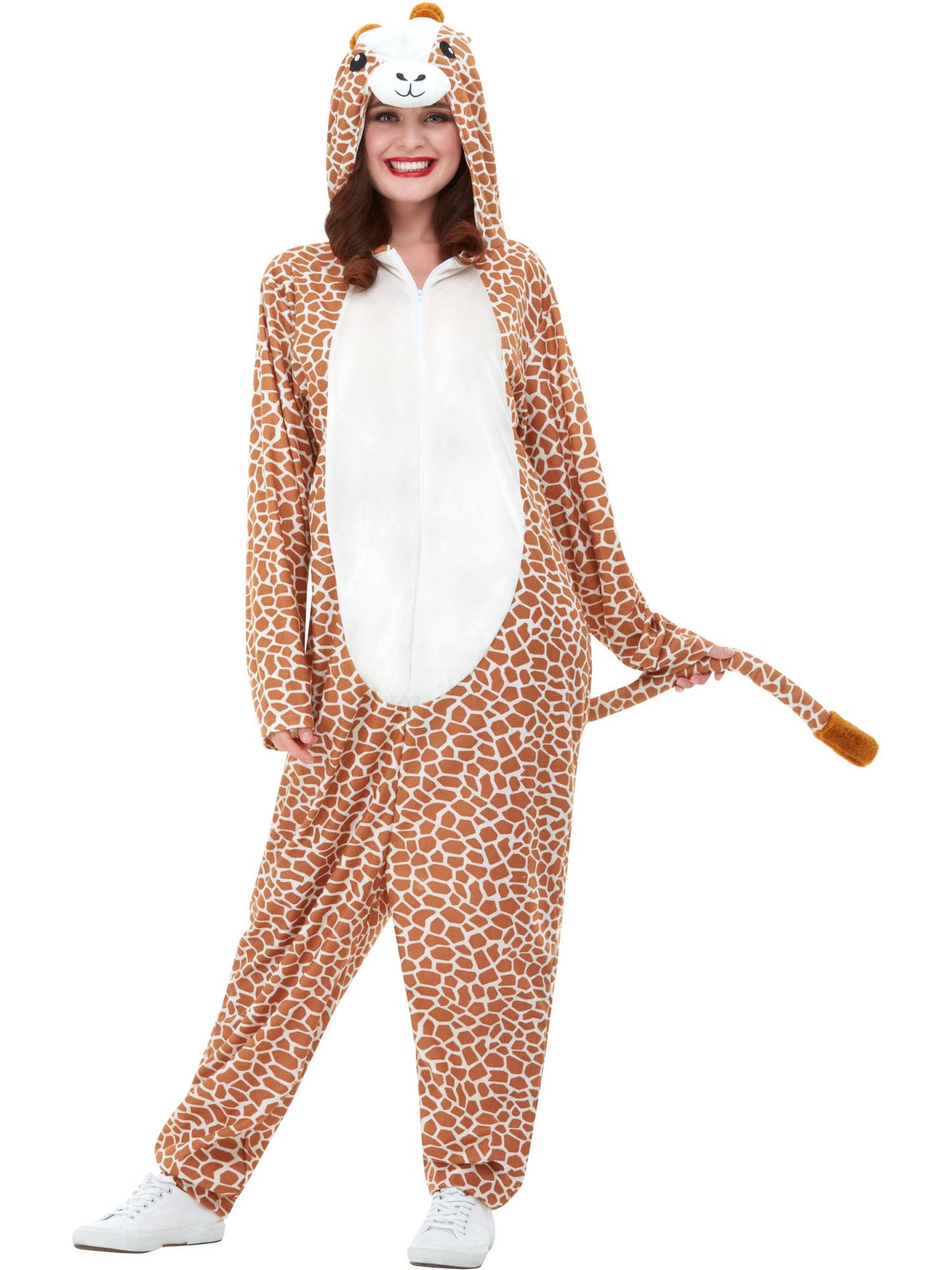Déguisement de girafe, Marron, avec combinaison à capuche