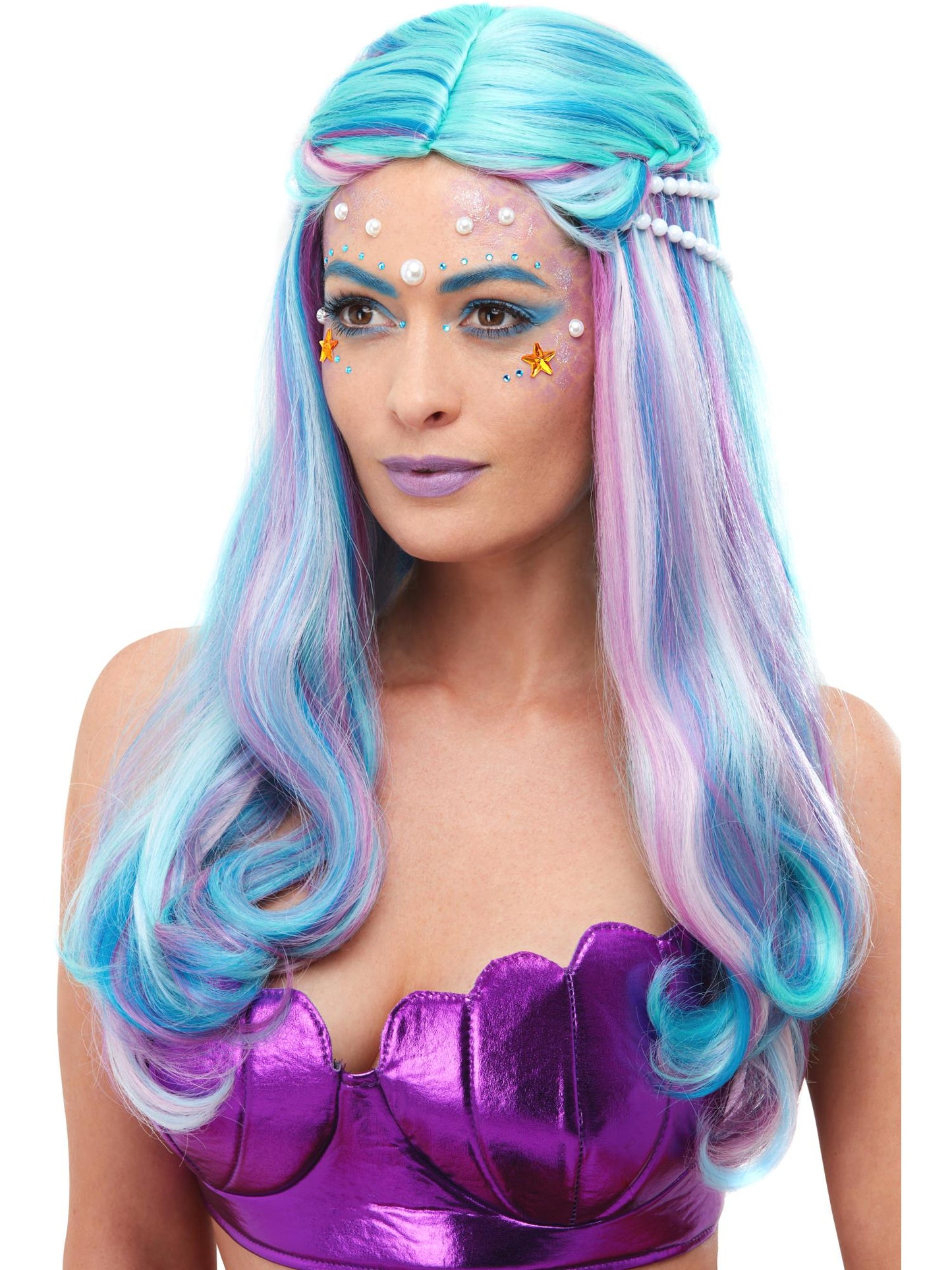 Mermaid Wig, Blue Wholesale