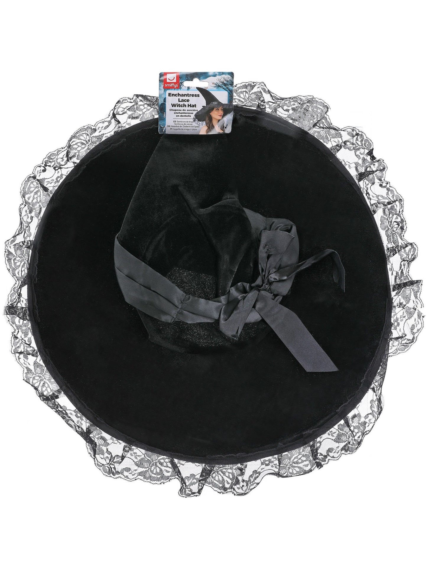 Chapeau de sorcière enchanteresse en dentelle, Extra large