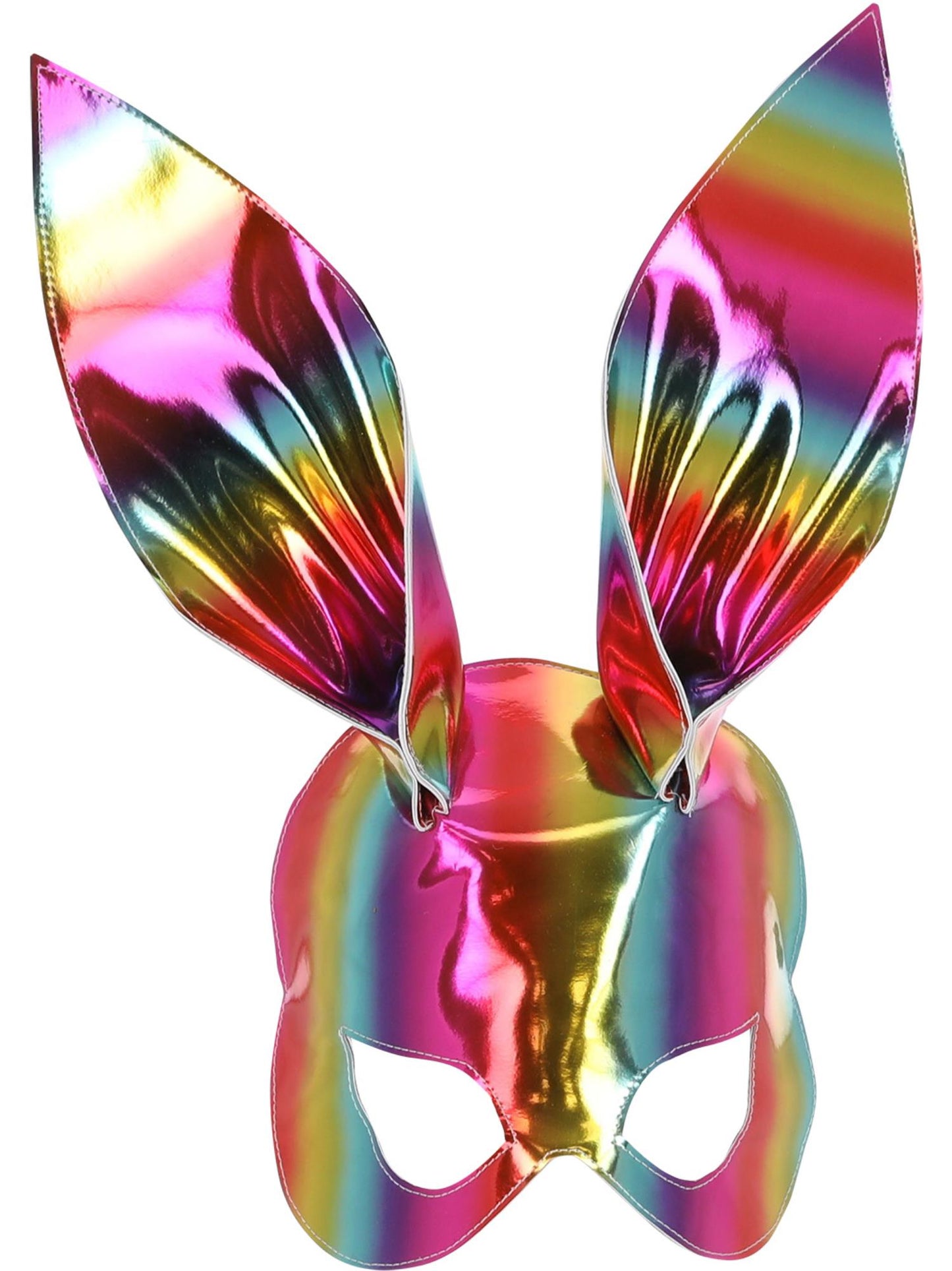 Fever masque de lapin arc-en-ciel métallisé, sur élastique