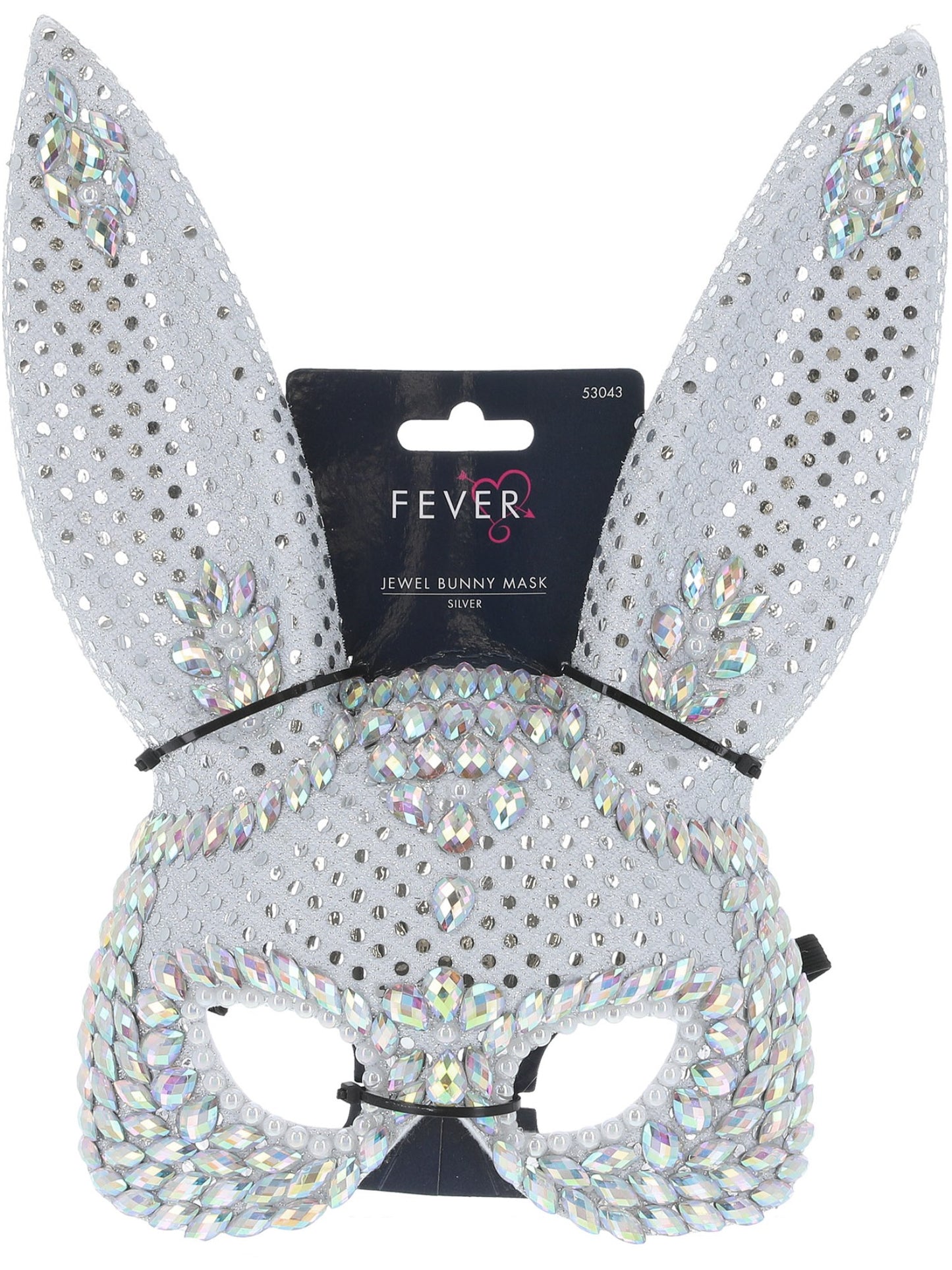 Fever masque de lapin bijou d'argent, sur élastique