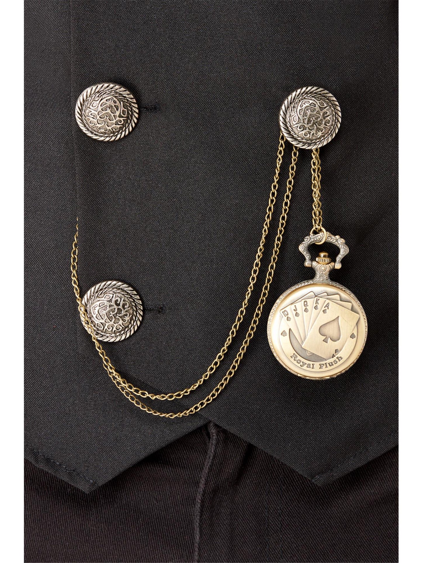 20er Jahre Taschenuhr, Gold & Silber, ohne Funktion, Kette, sortierte Designs