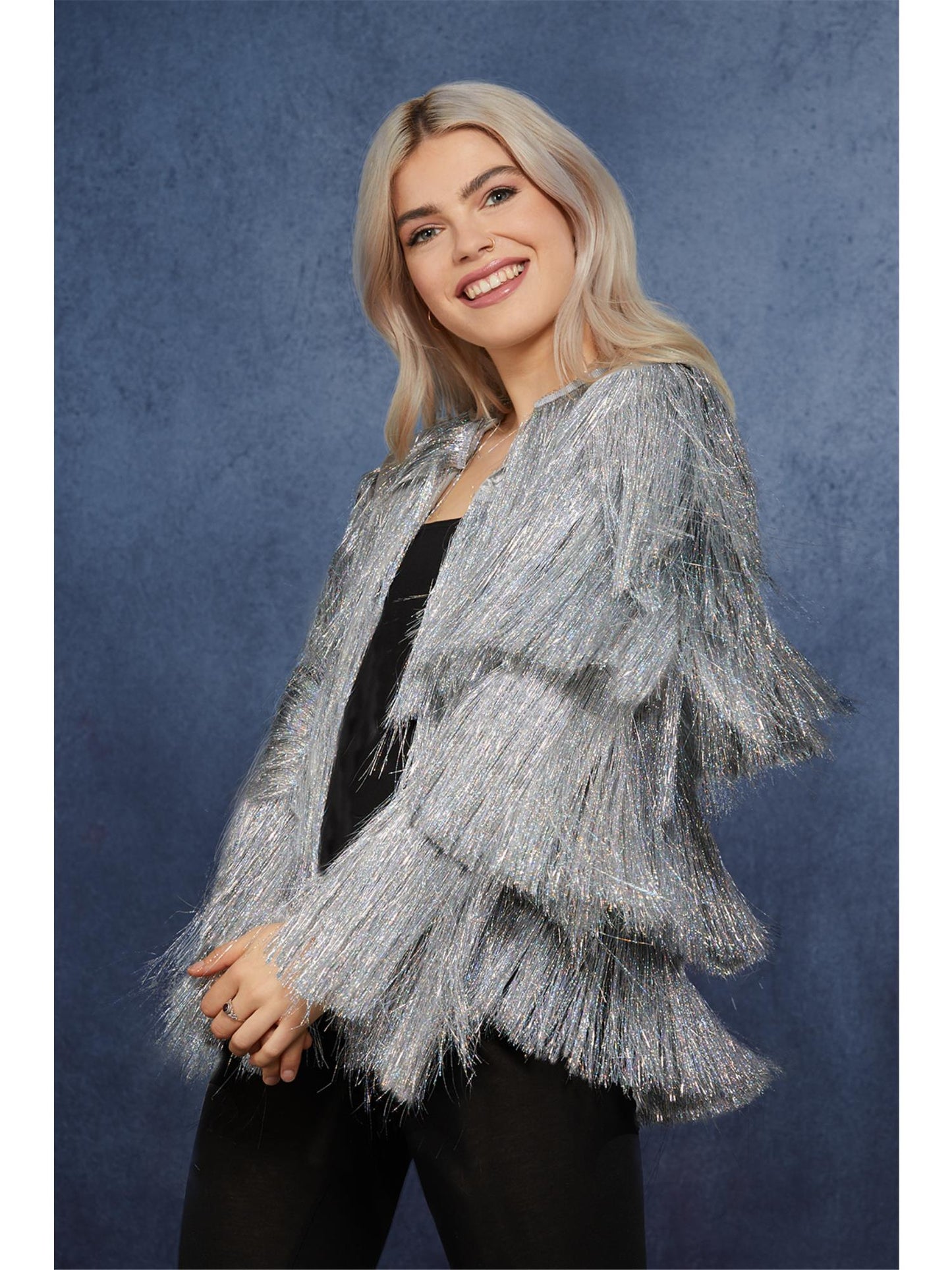 Veste de fête guirlande Fever, Argent