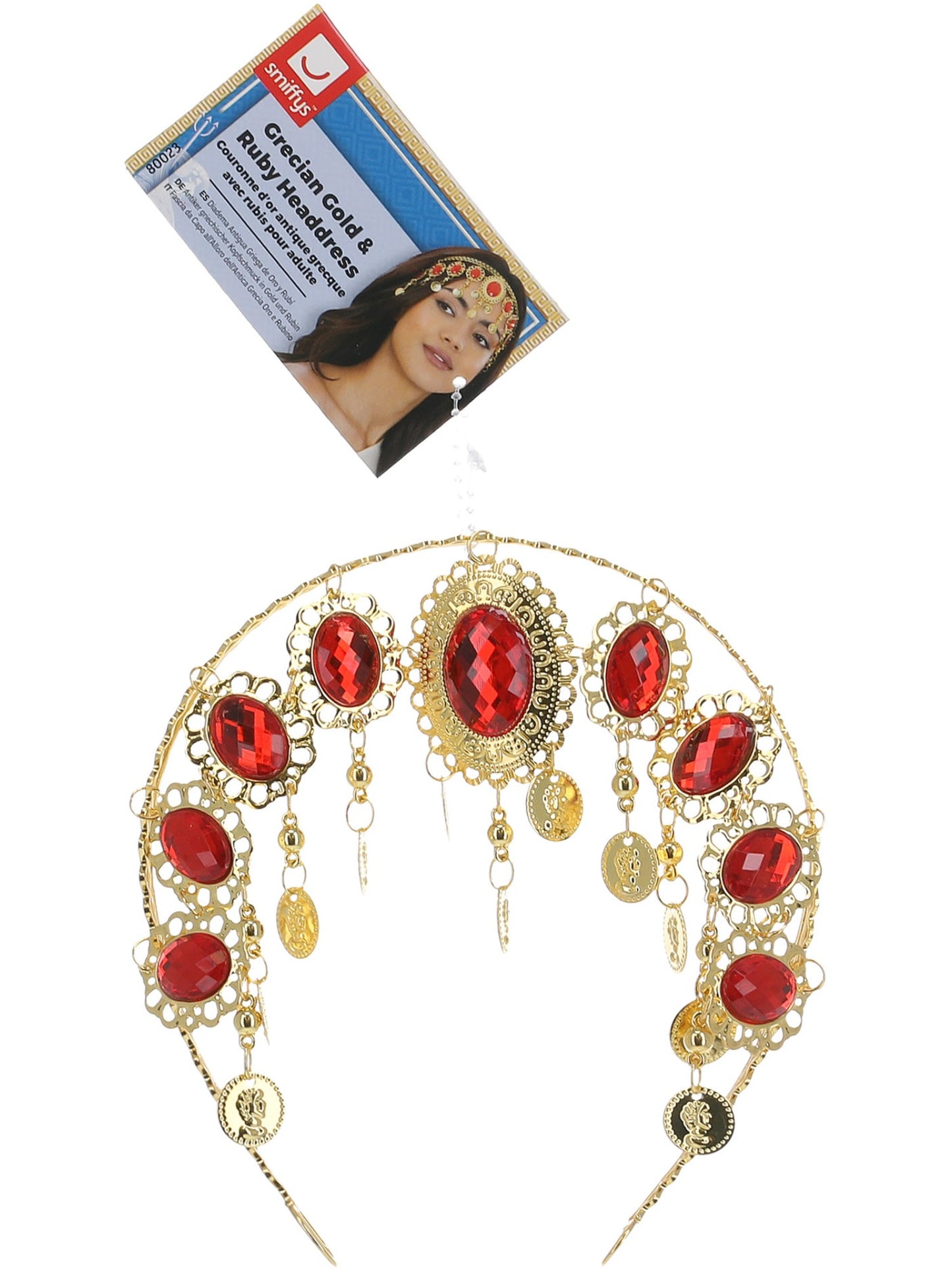 Grecian Gold & Ruby Headdress Wholesale