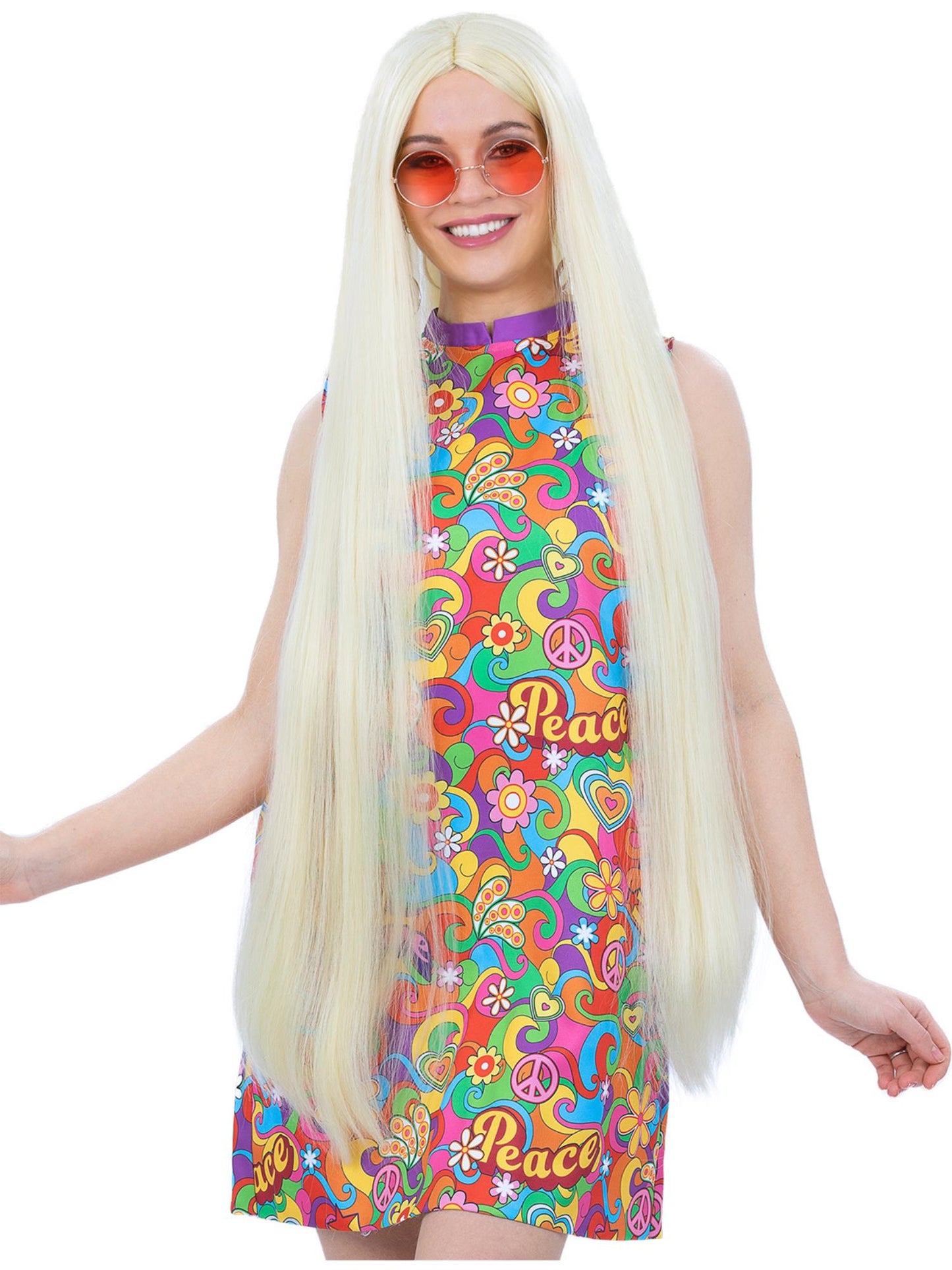 Extra Long Hippie Wig, Blonde Wholesale