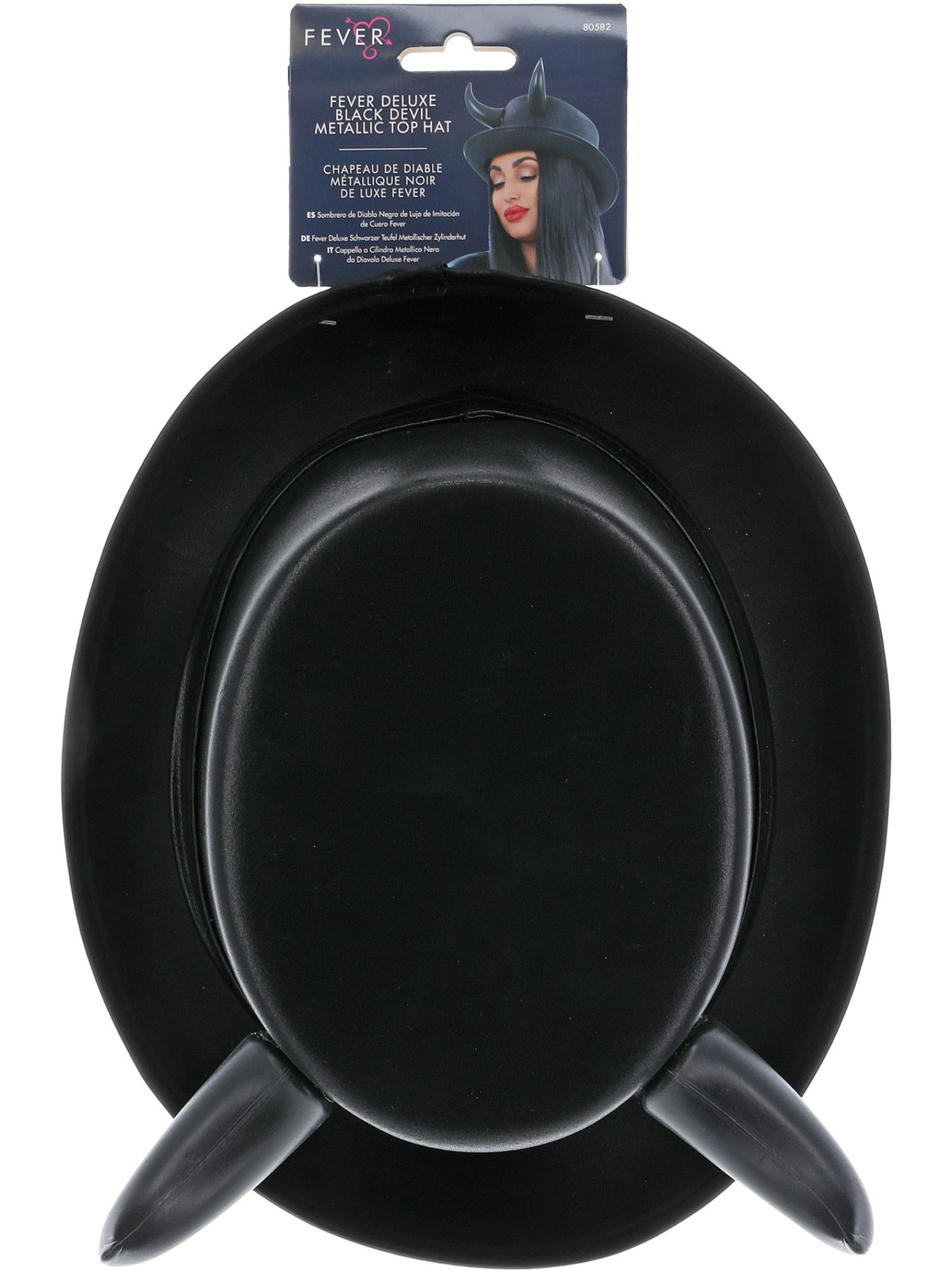 Fever Deluxe Black Devil Metallic Top Hat Wholesale