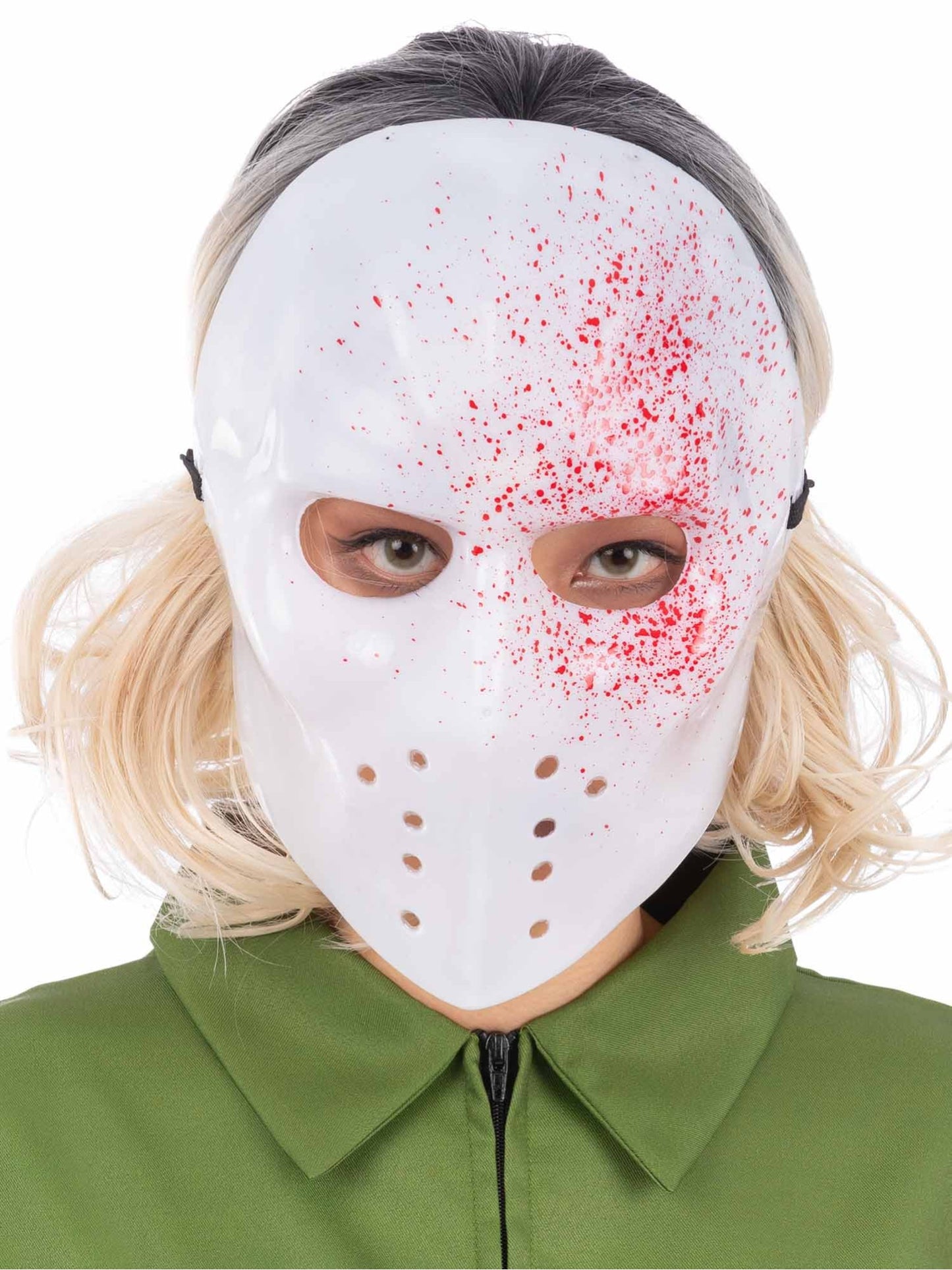 White Blood Splatter Hockey Mask Wholesale