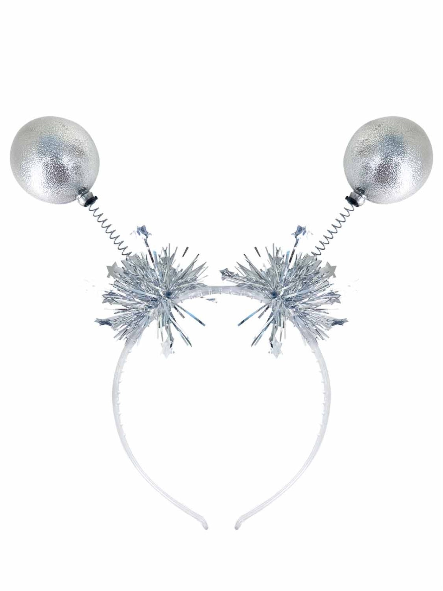 Silver Metallic Ball Bopper Headband Wholesale