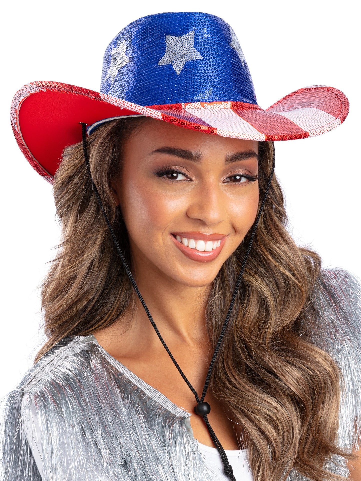 Sequin Stars & Stripes Cowboy Hat Wholesale
