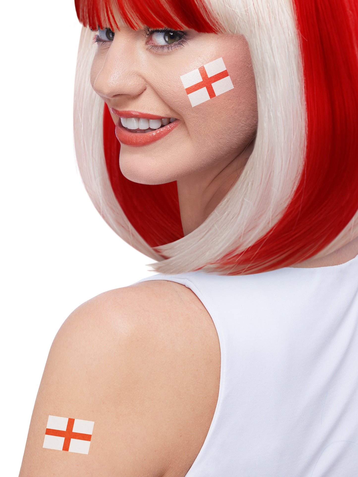 Smiffys Make-Up FX, England Tattoo Transfers, 6Pk Wholesale