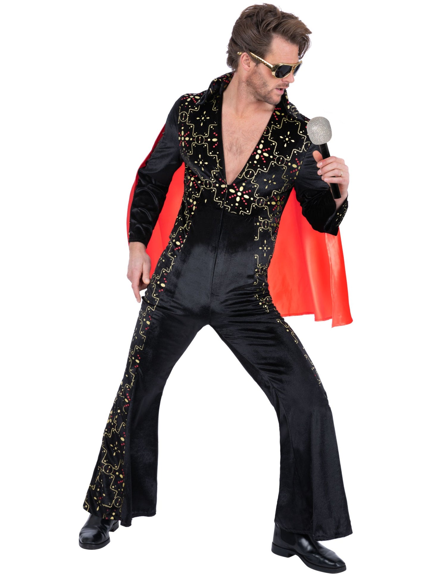 Elvis Black Rhinestone Costume Wholesale