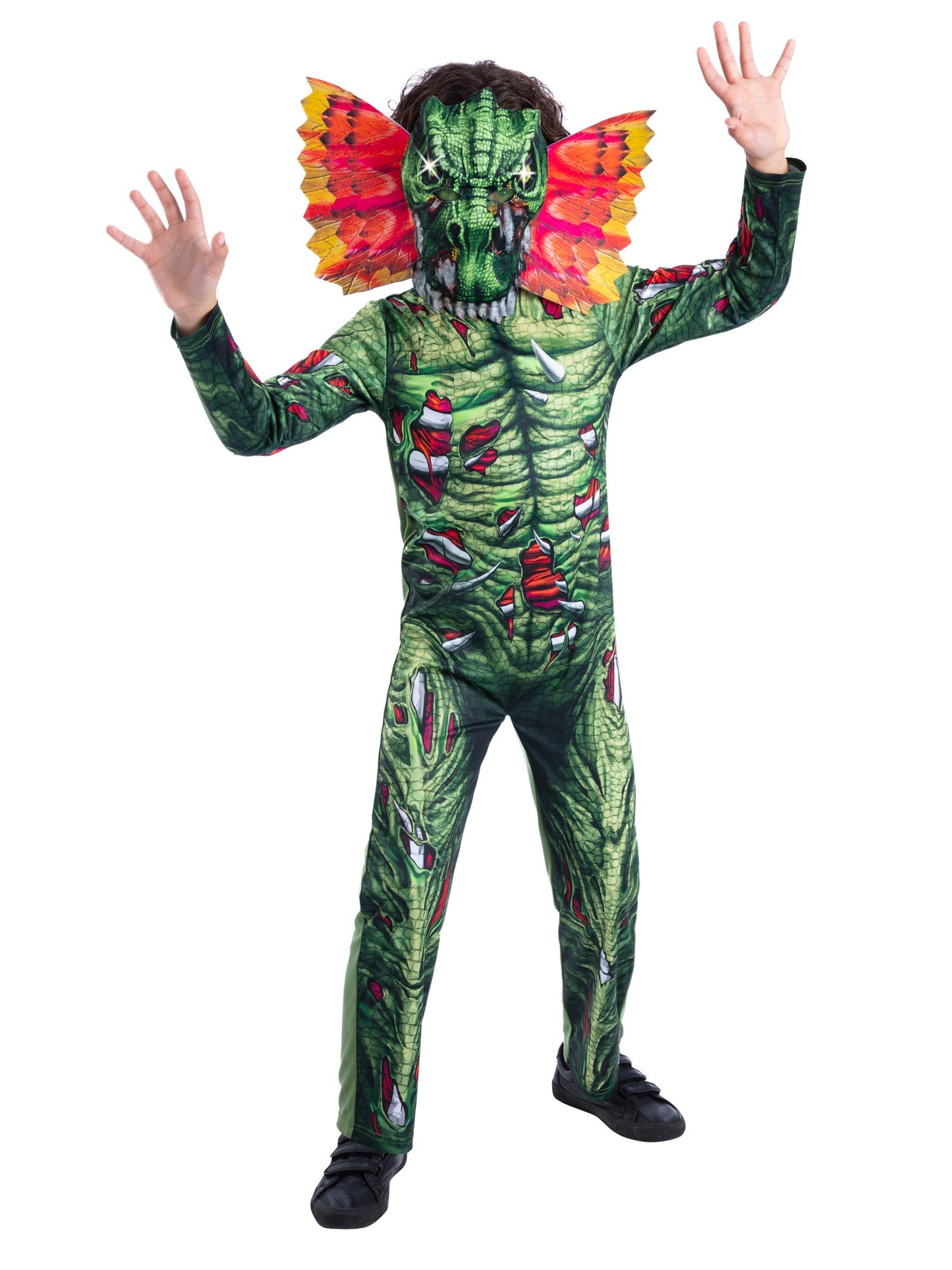 Light Up Zombie Dilophosaurus Dinosaur Costume Wholesale