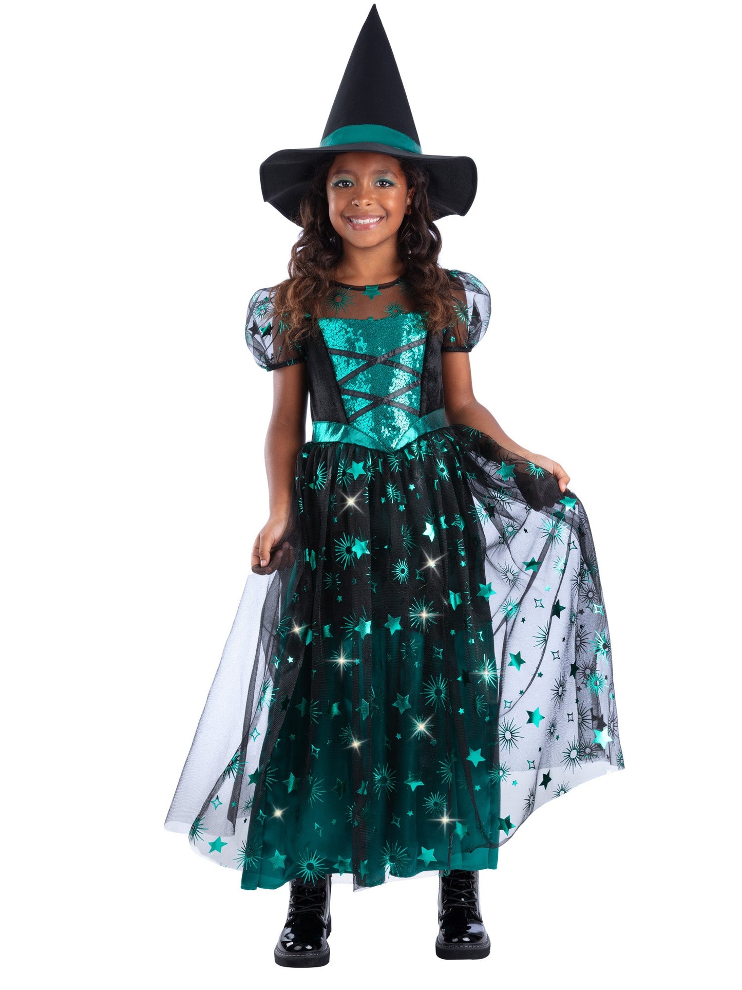 Emerald Witch Light Up Costume Wholesale