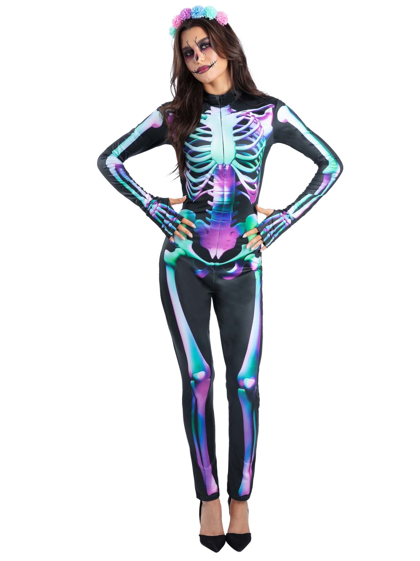 Bright Bones Skeleton Costume Wholesale