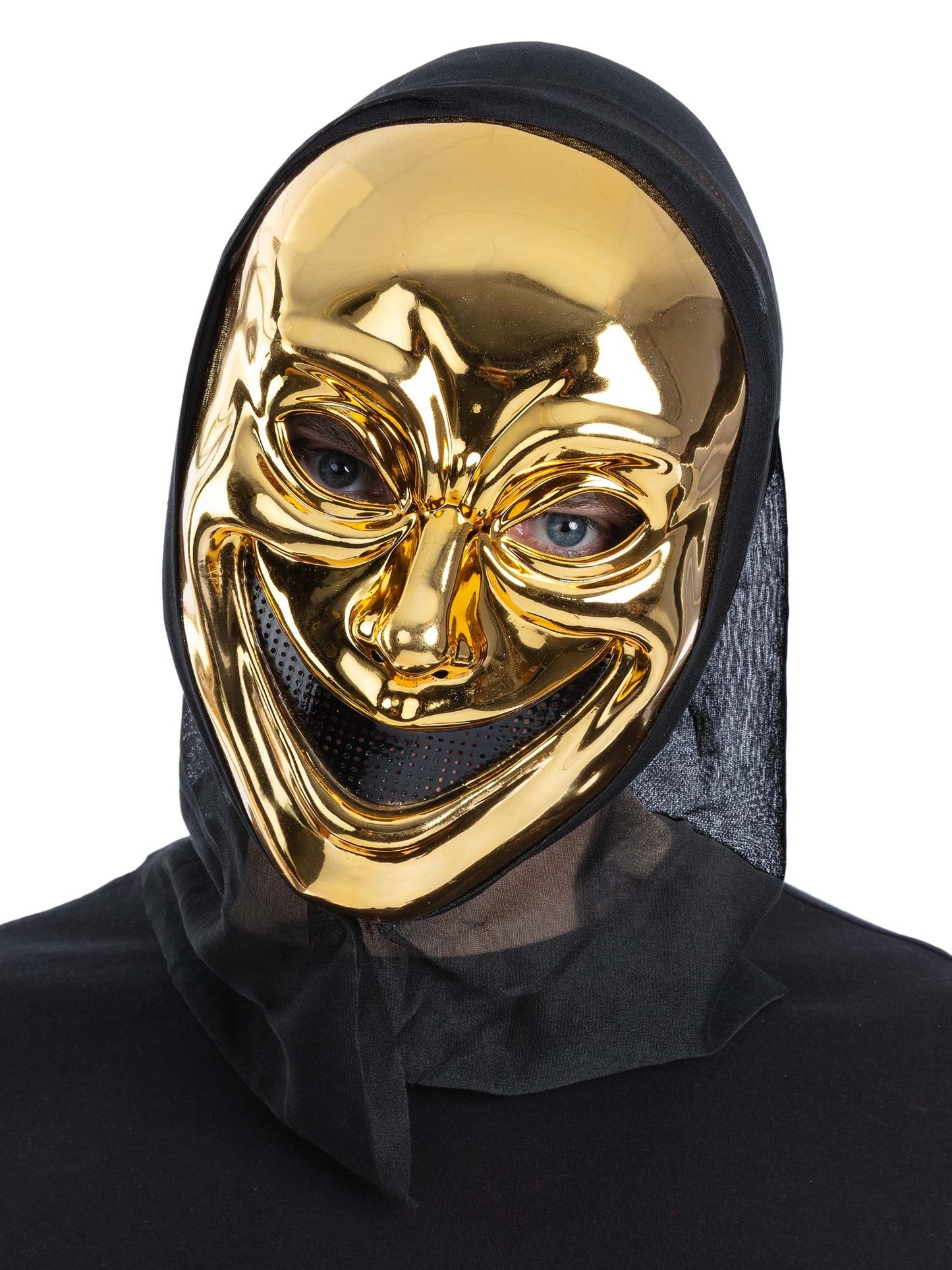 Gold Smiling Killer Hooded Mask Wholesale