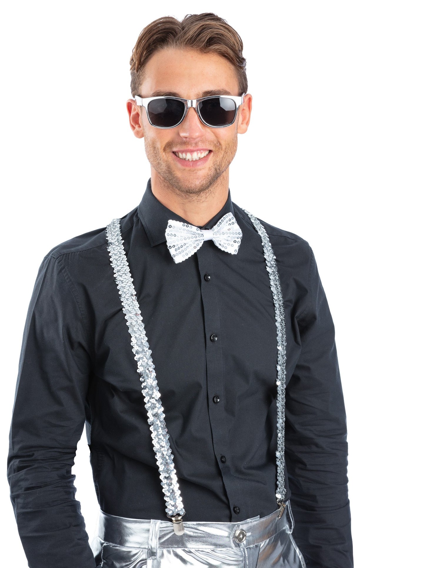 Metallic Silver Sequin Party Set Wholesale
