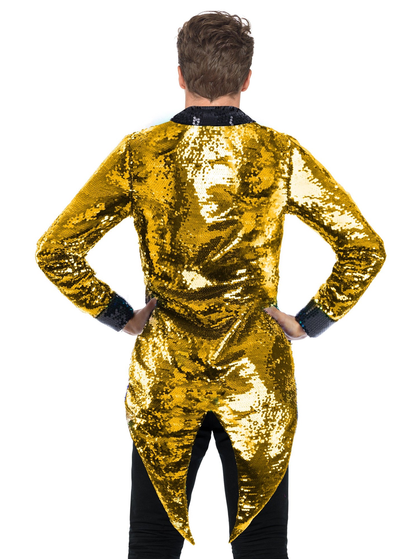 Unisex Sequin Tailcoat Jacket, Gold & Silver Wholesale