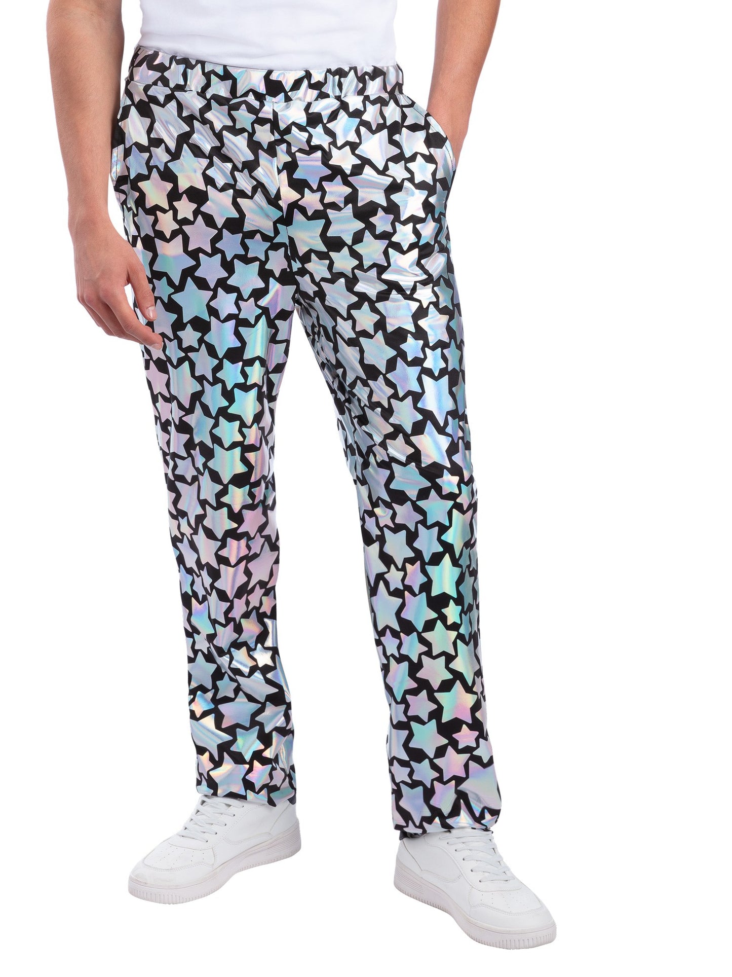 Star Gazer Trousers, Holographic Iridescent Wholesale