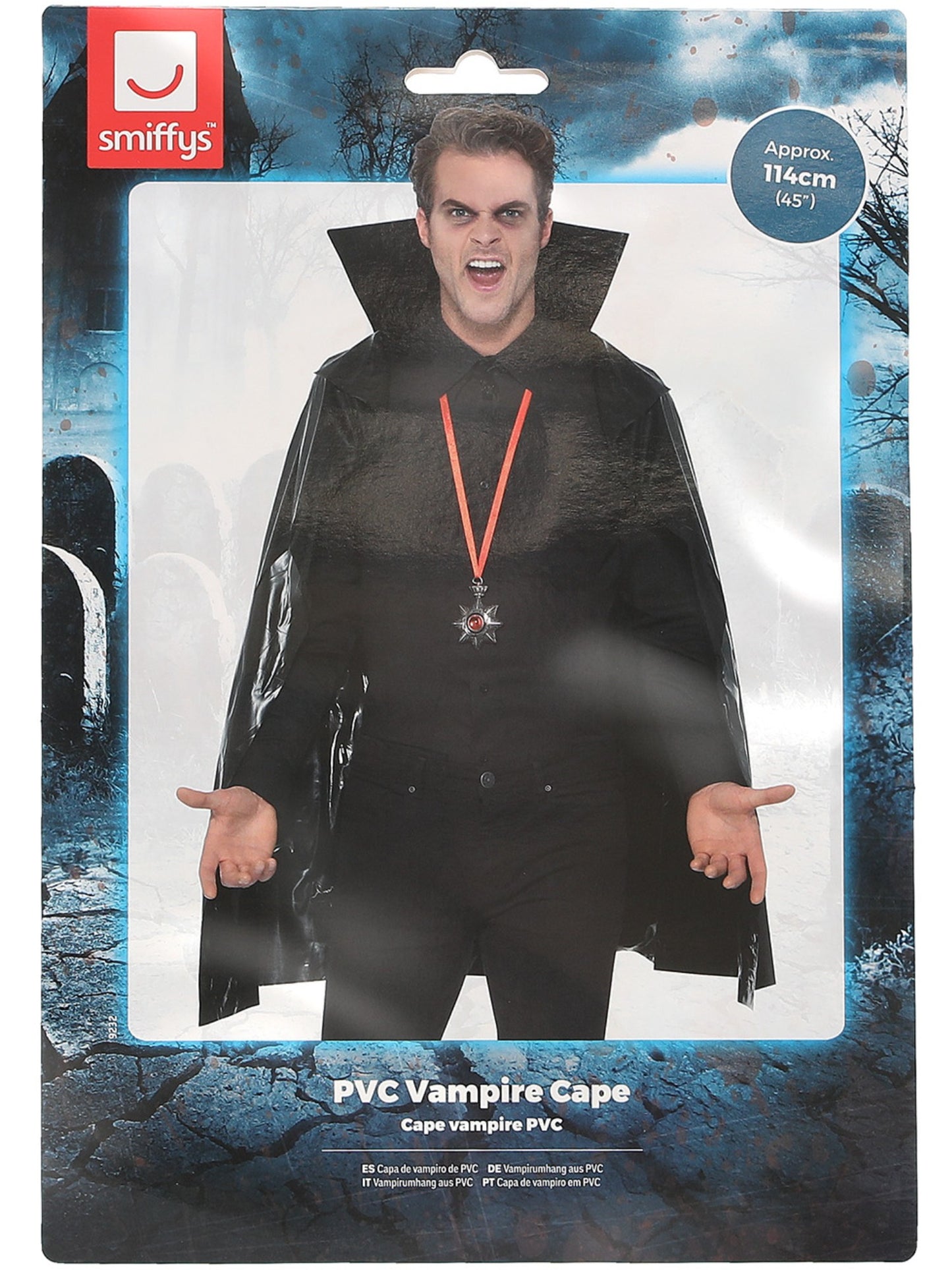 PVC Vampire Cape, Black Wholesale