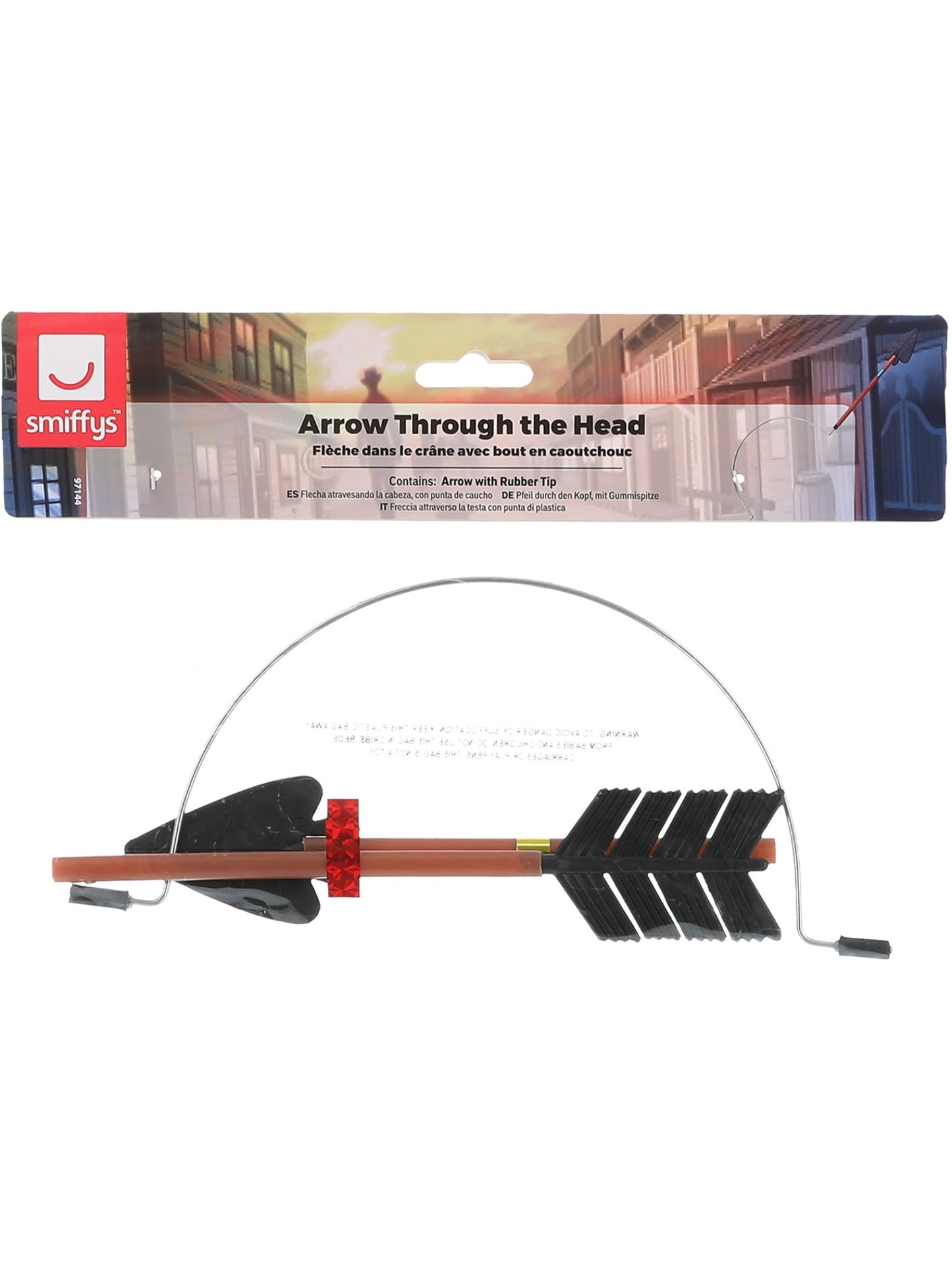 Pfeil durch den Kopf, mit Gummispitze