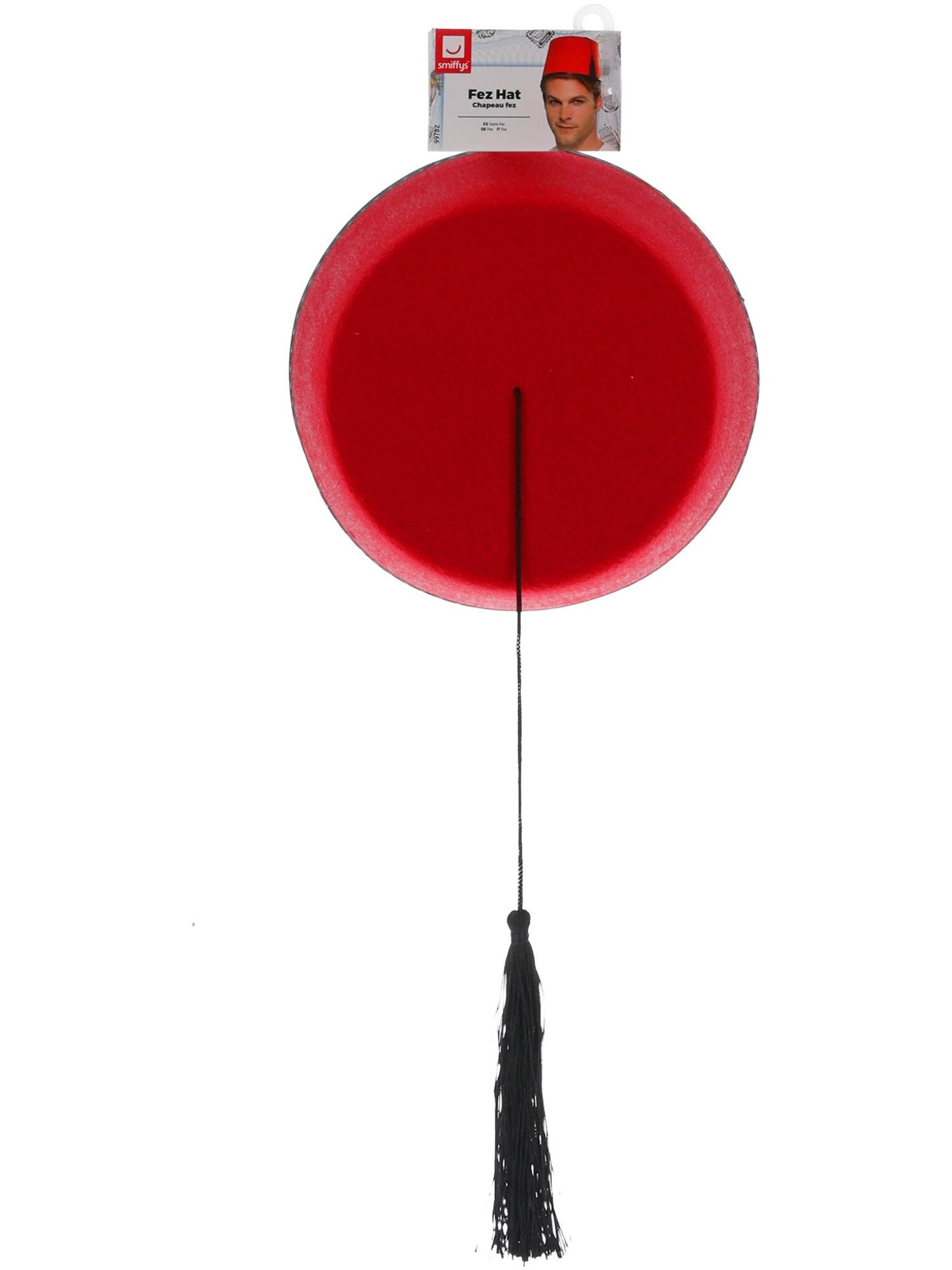 Gorro Fez, rojo, con borla negra