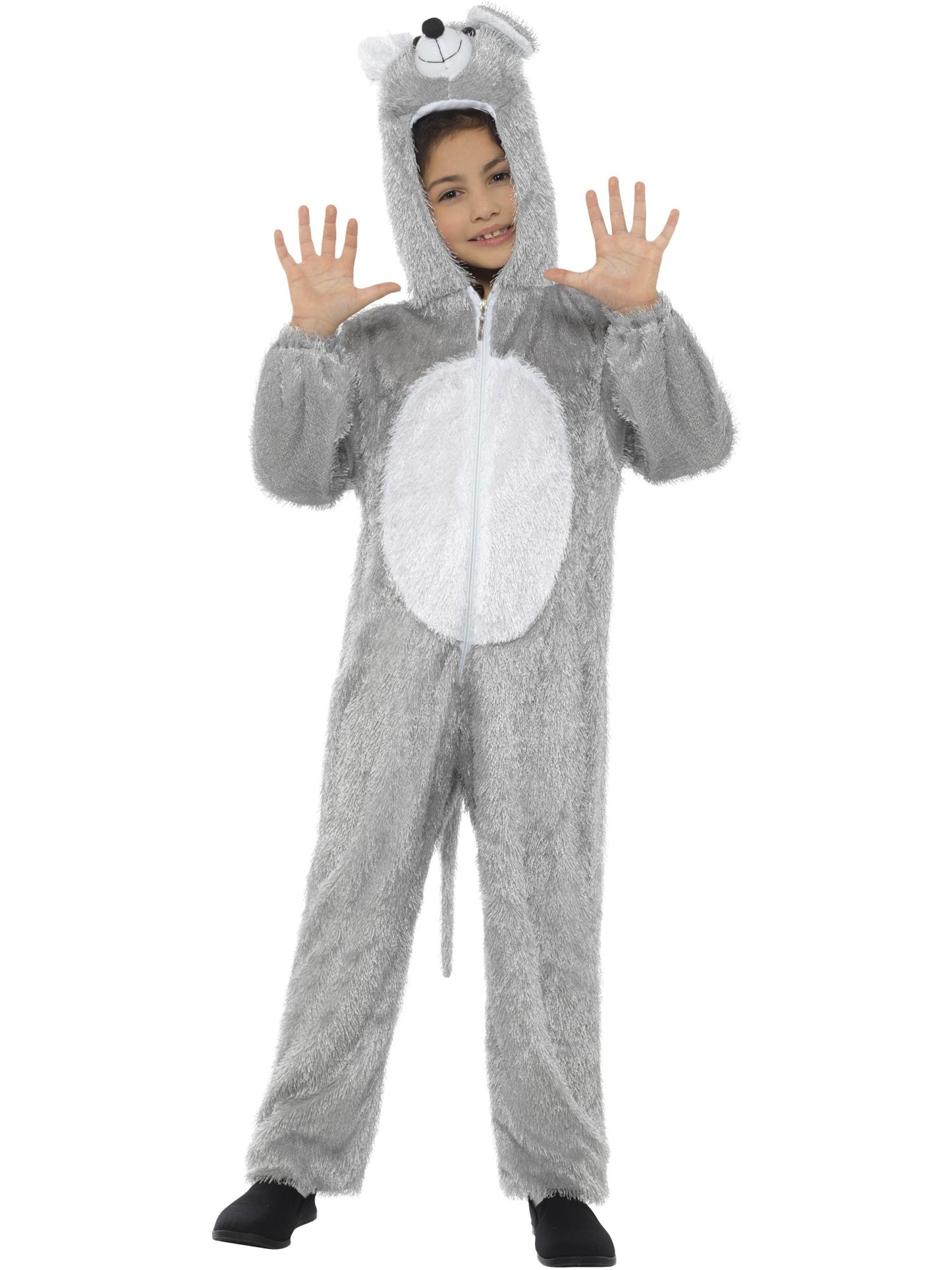 Maus Kostüm, Mittel, enthält Jumpsuit mit Kapuze