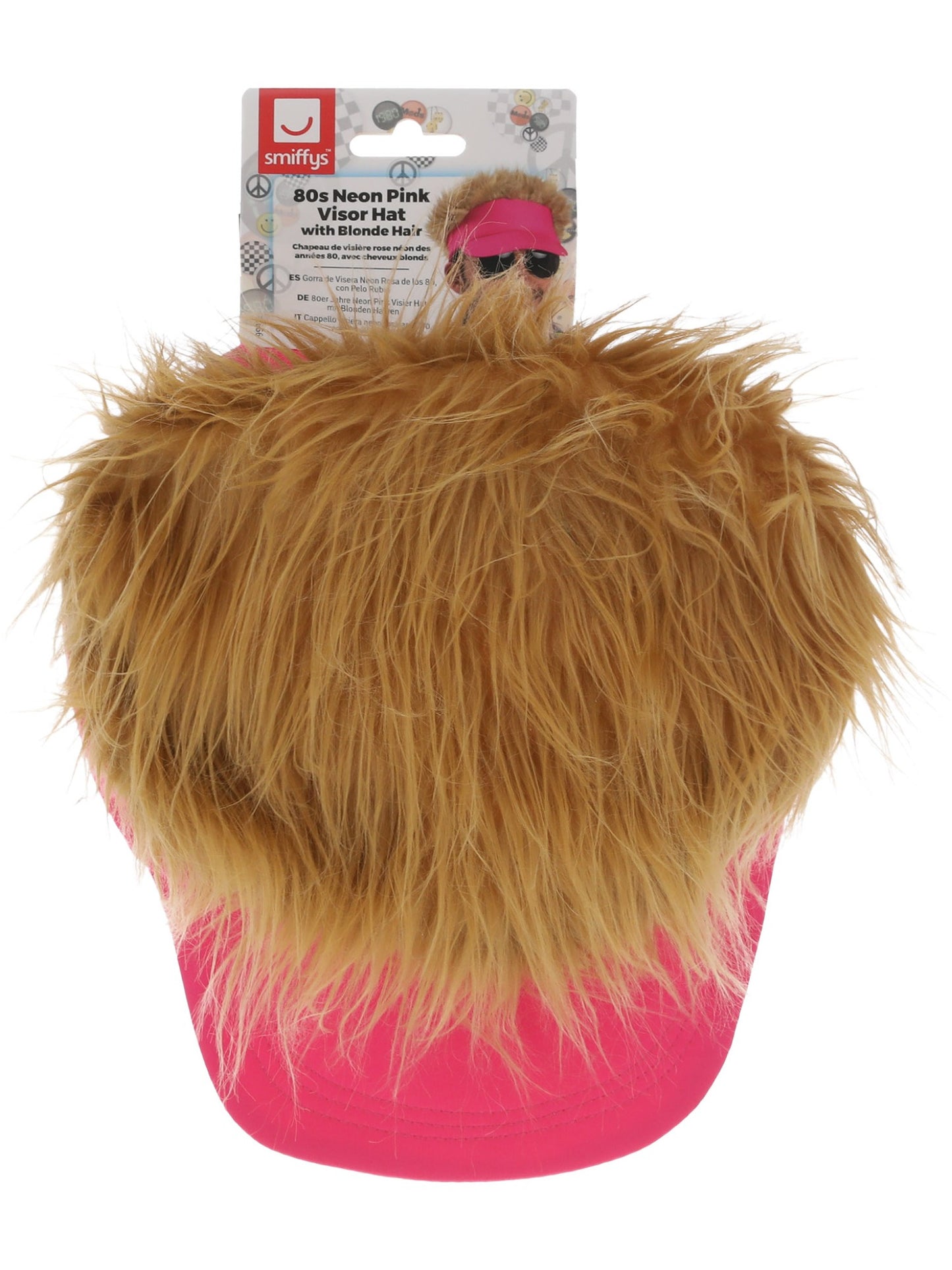 80s Neon Pink Visor Hat Wholesale