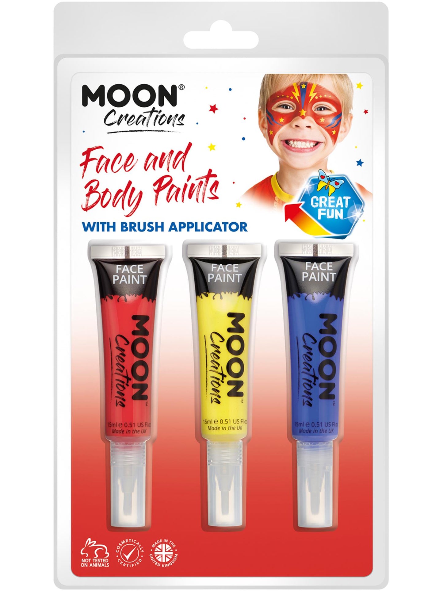 Moon Creations Face & Body Paints and Brush, Wholesale