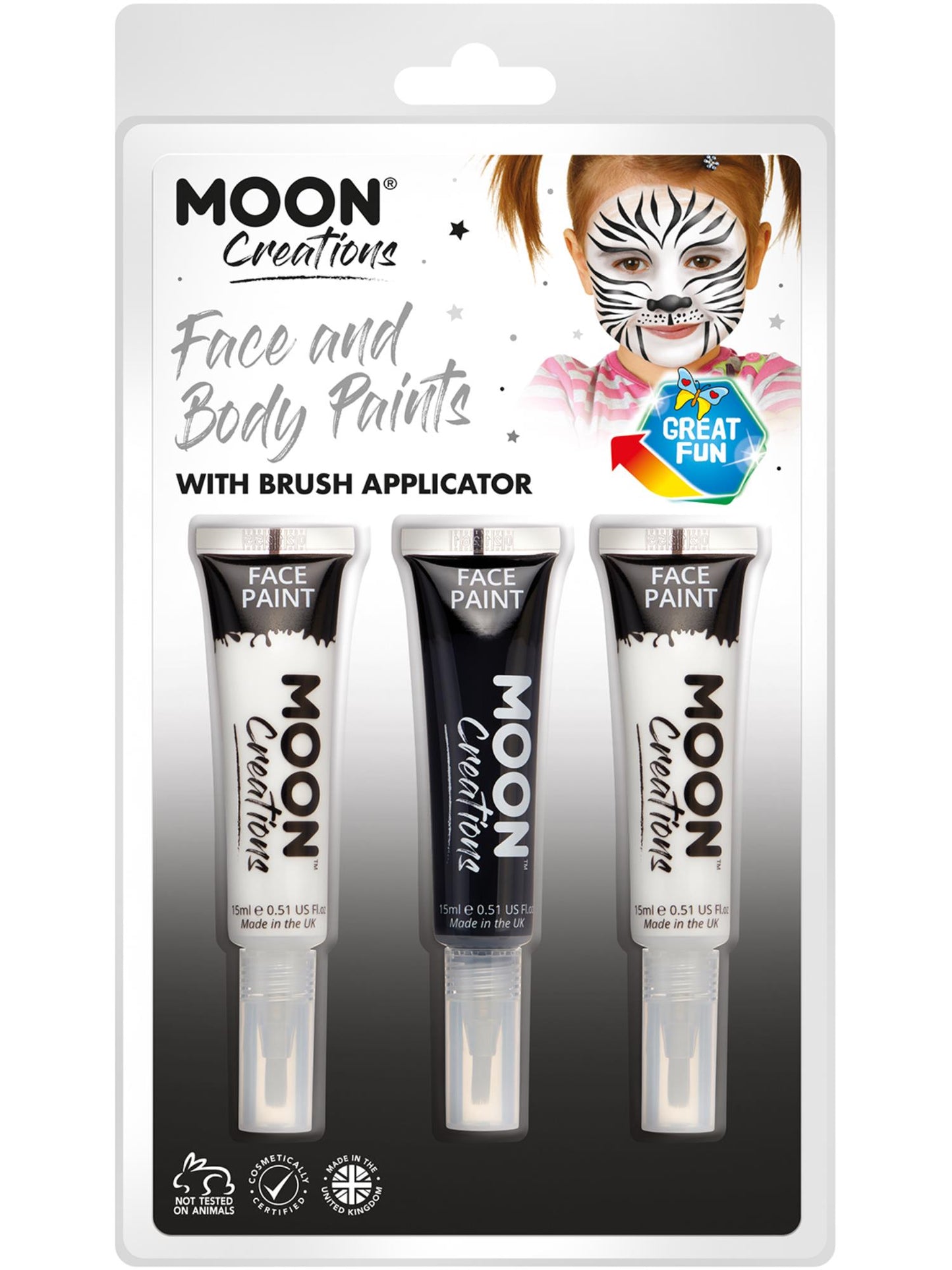 Moon Creations Face & Body Paints and Brush, Wholesale