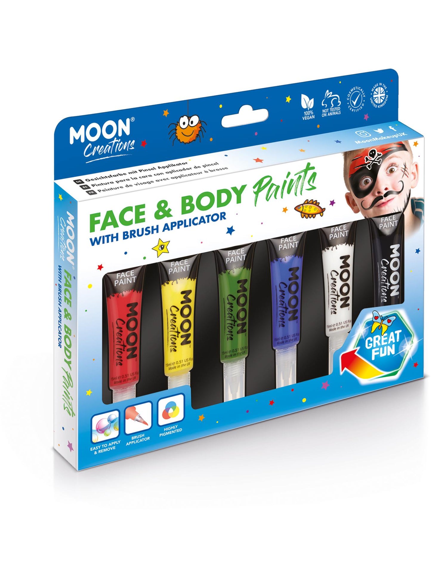 Moon Creations Face & Body Paints, Assorted Wholesale